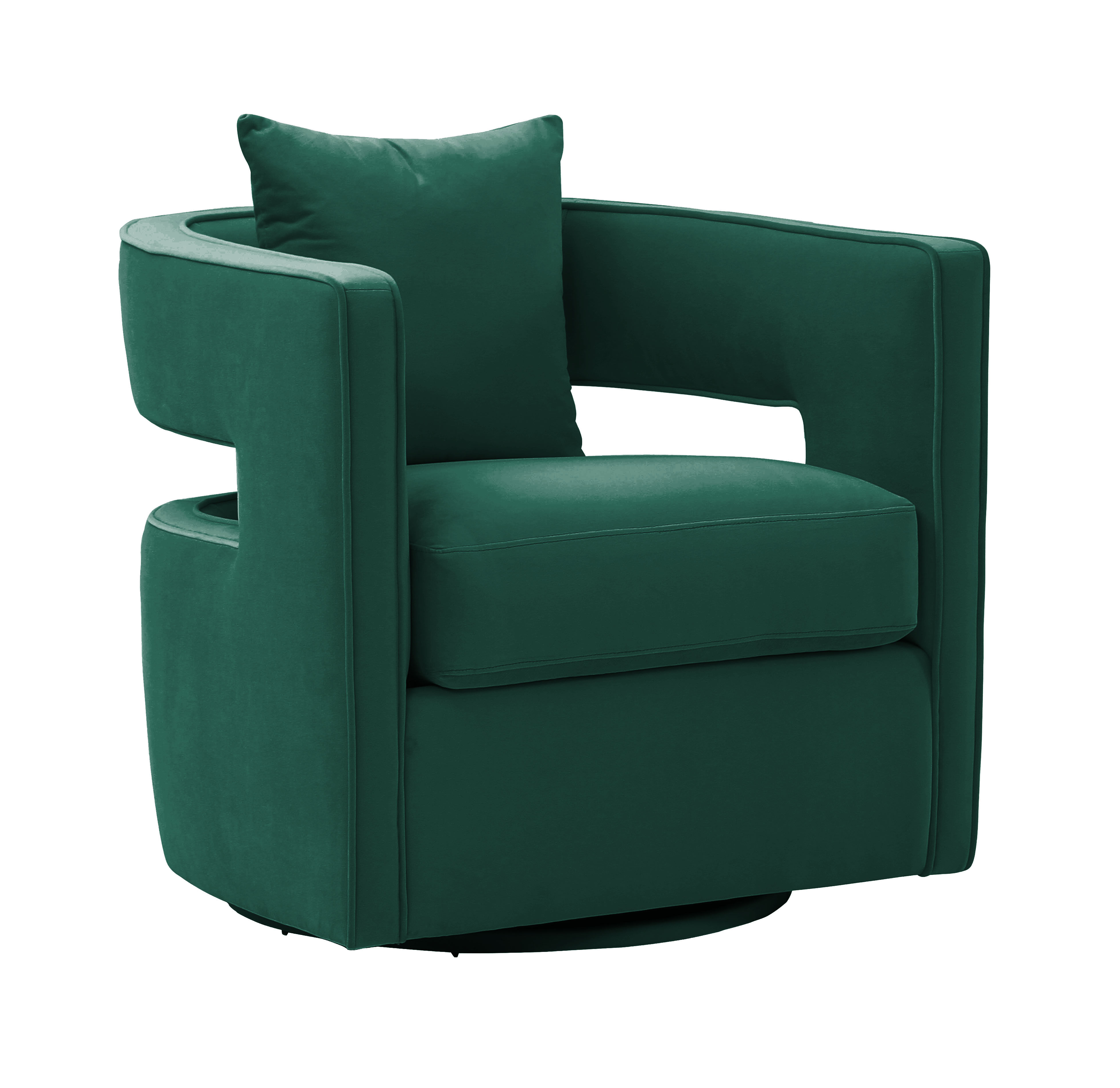 TOV Furniture Kennedy Forest Green Swivel Chair