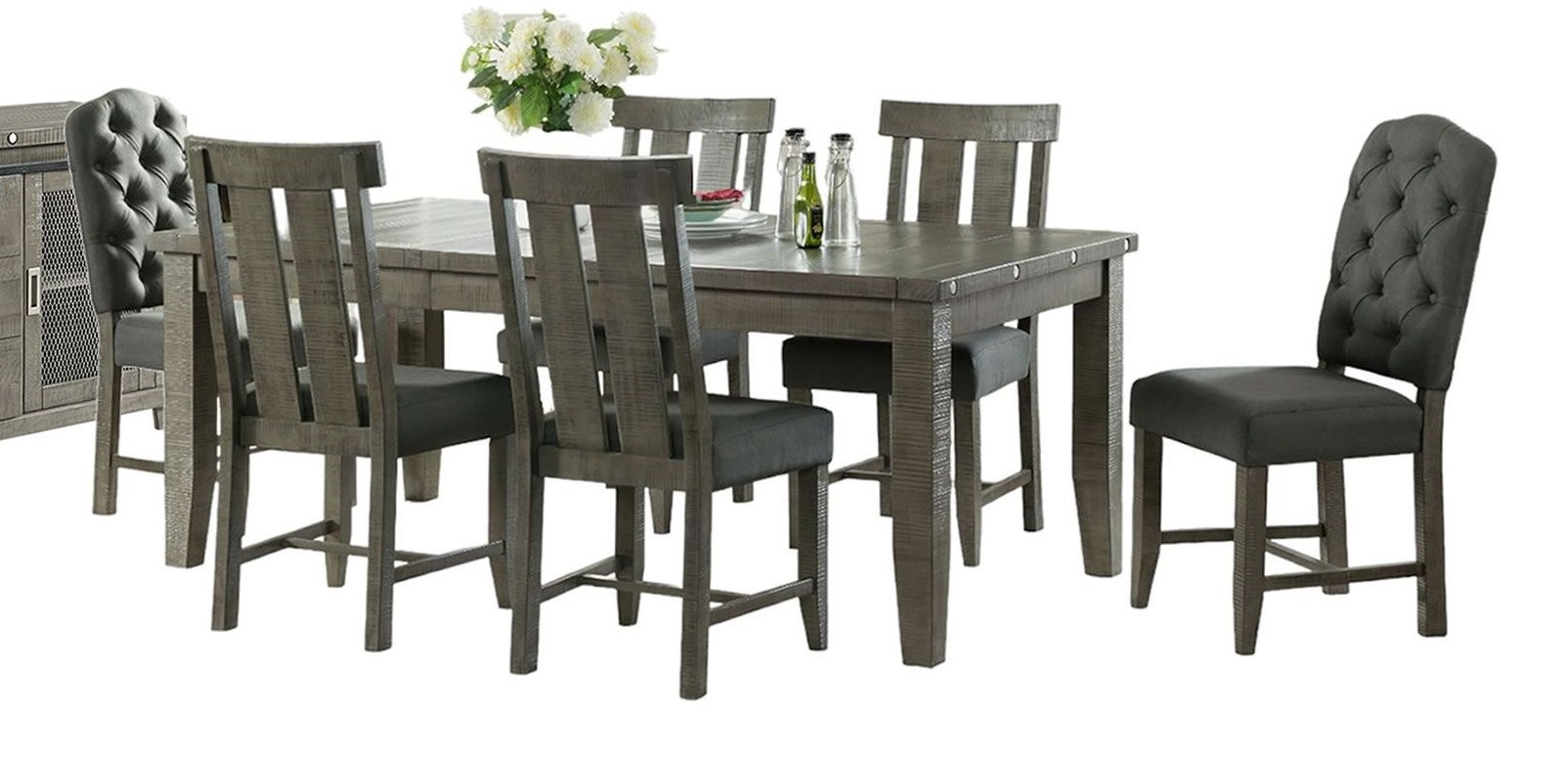 Vilo Home Charms Gray 7pc Dining Set
