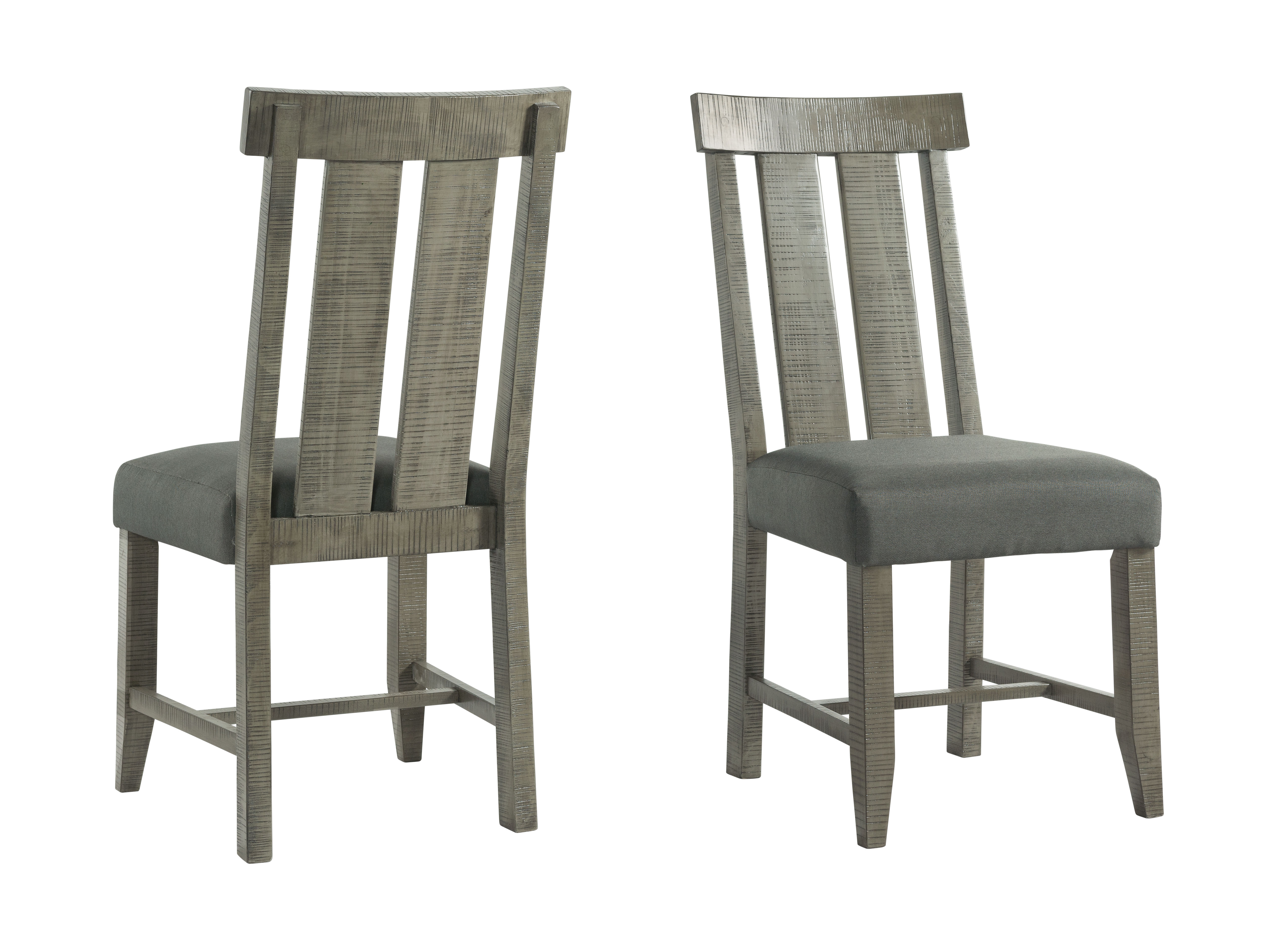 2 Vilo Home Charms Gray Solid Wood Dining Chairs
