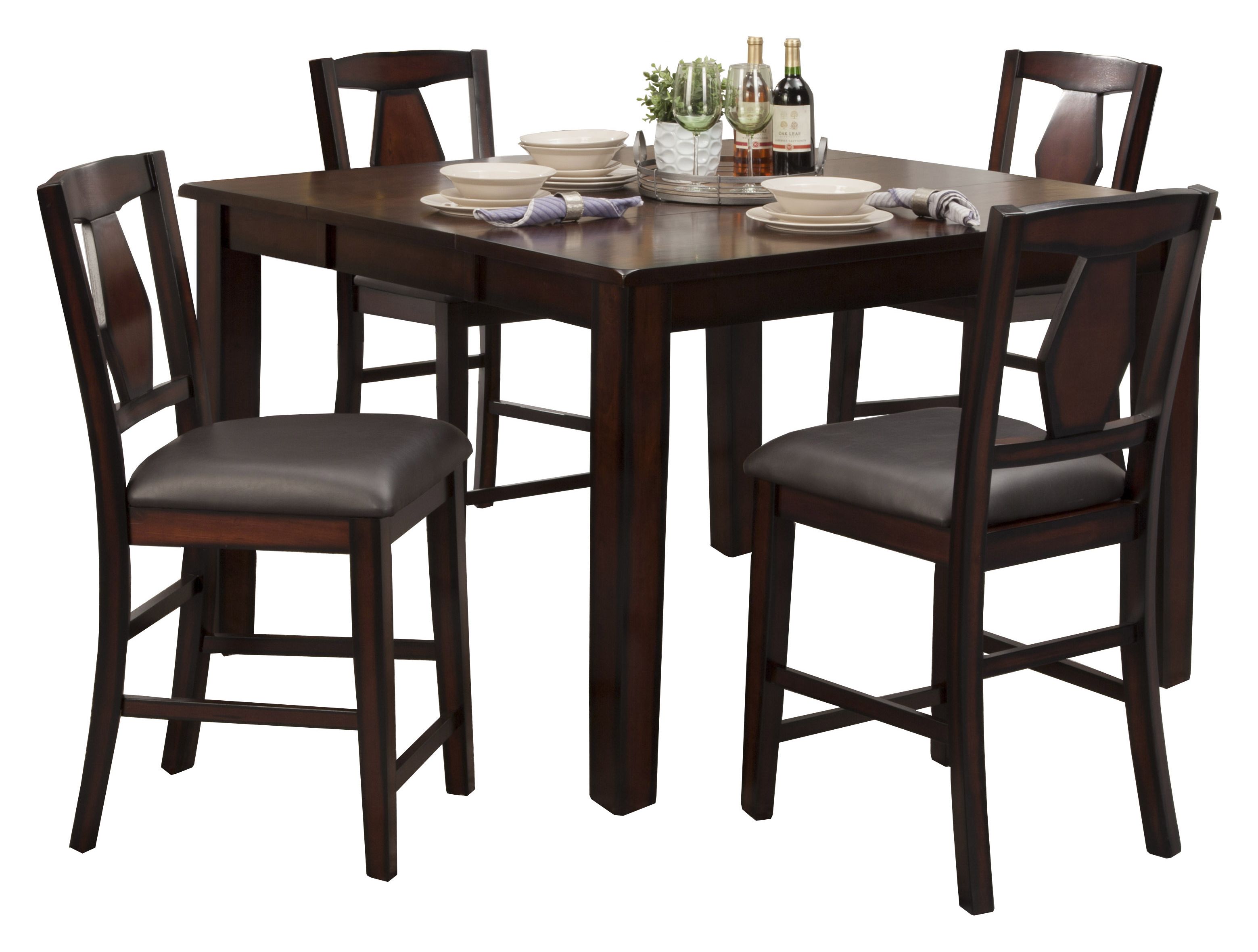 Vilo Home Tuscan Hills Brown 5pc Pub Dining Set