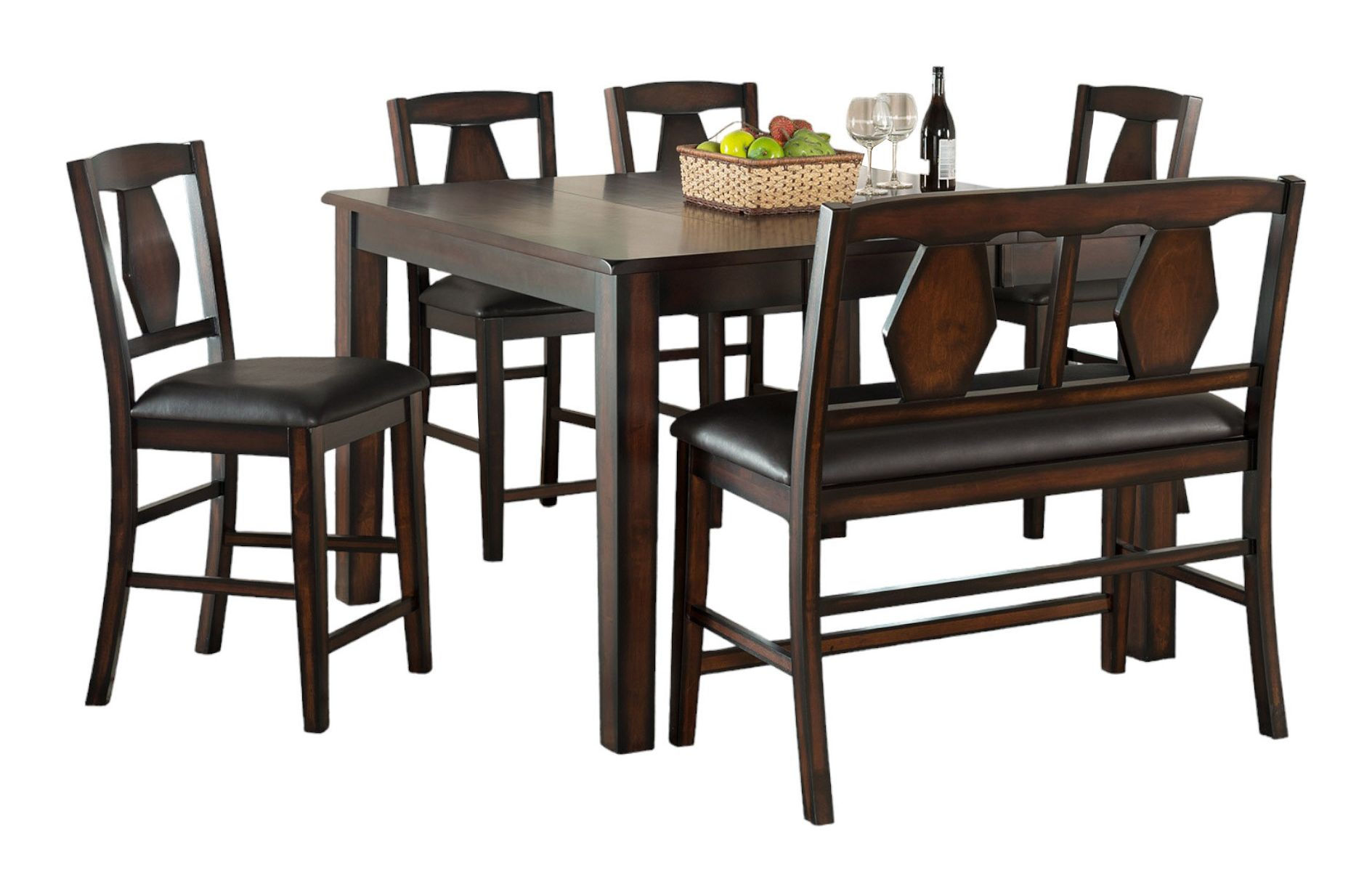 Vilo Home Tuscan Hills Brown 6pc Pub Dining Set