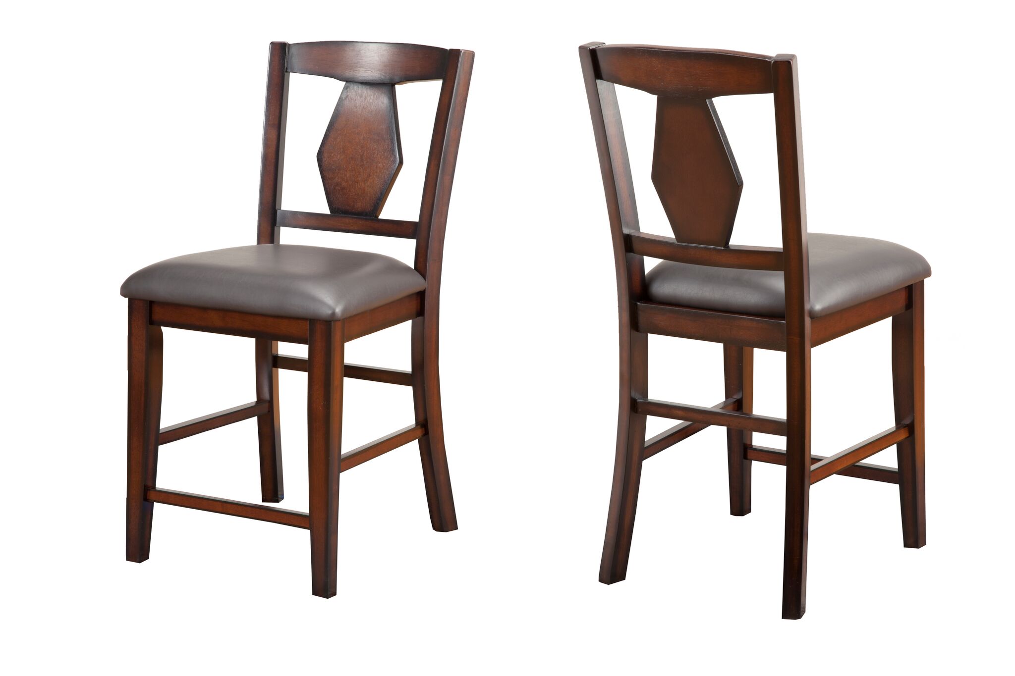 2 Vilo Home Tuscan Hills Brown Diamond Back Pub Chairs