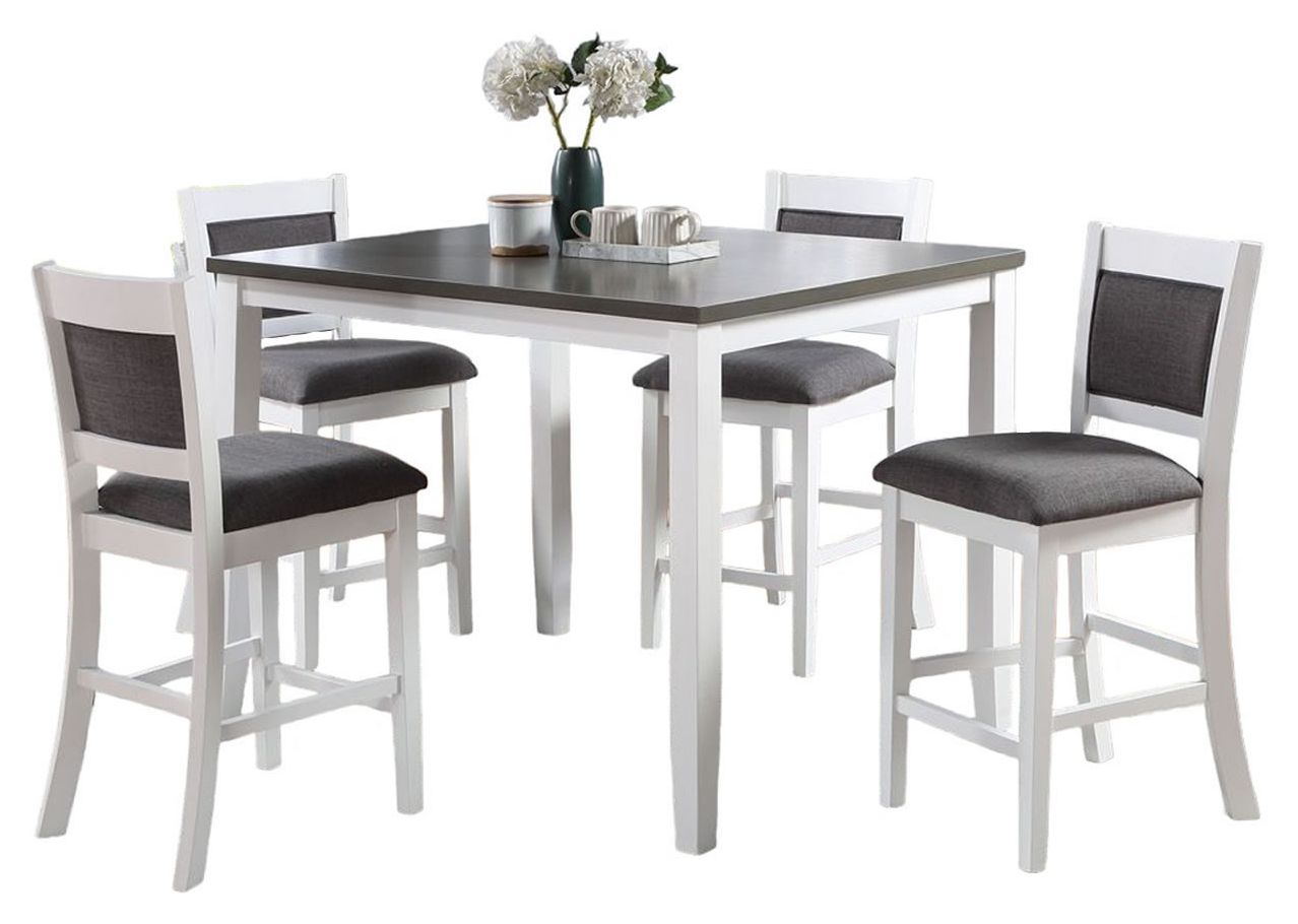 Vilo Home Crete White Gray 5pc Pub Set
