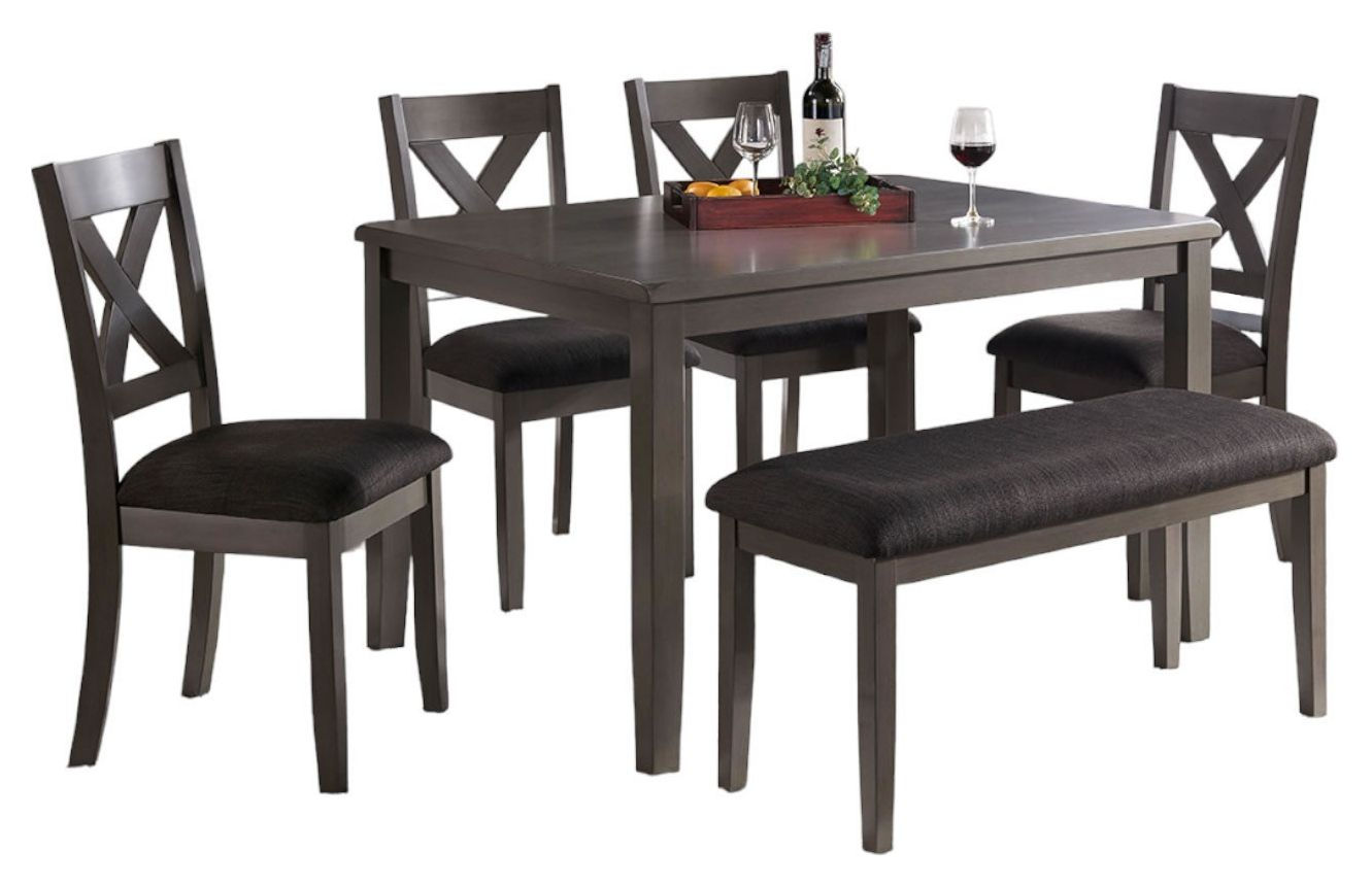 Vilo Home Chandler Gray 6pc Dining Set