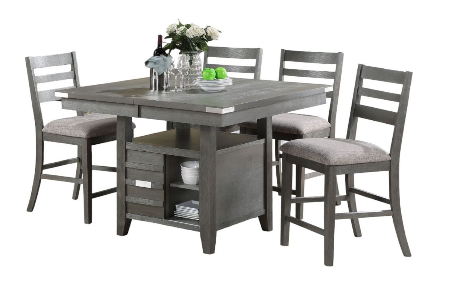 Vilo Home Palermo Gray 5pc Pub Set