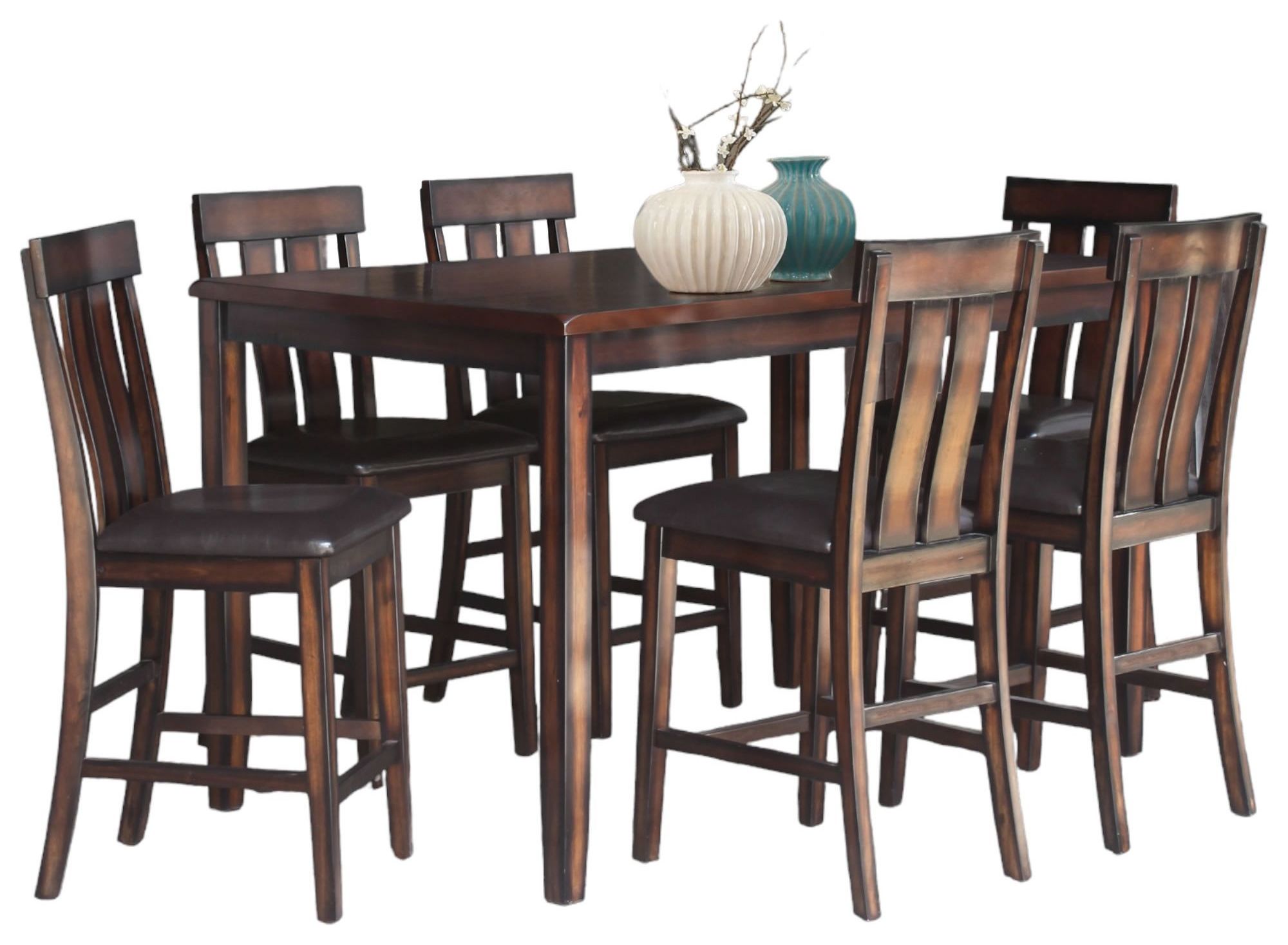 Vilo Home Great Bridge Brown Tobacco 7pc Counter Height Set