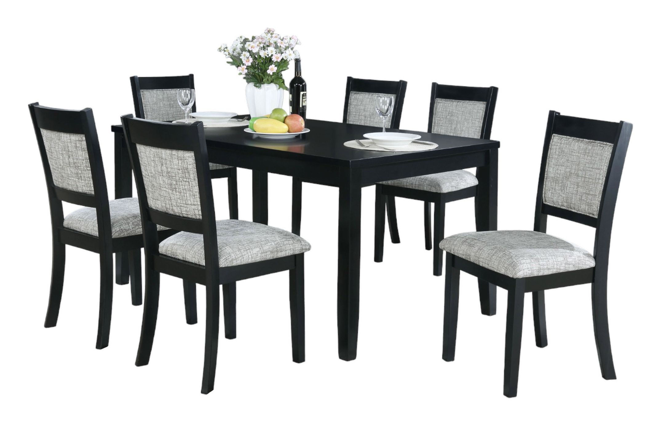 Vilo Home Upstate Black 7pc Dining Set