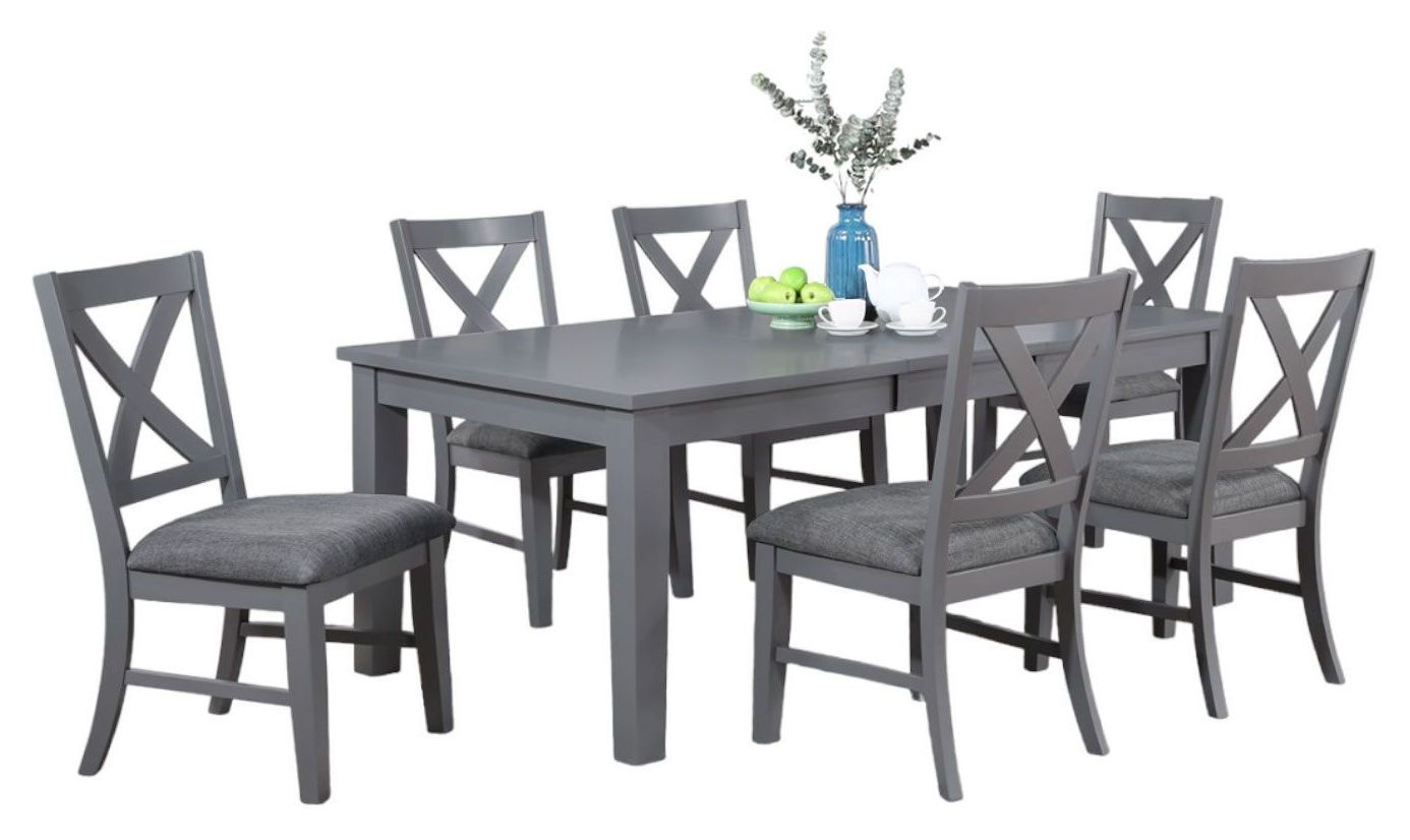 Vilo Home La Jolla Shores Gray 7pc Dining Set