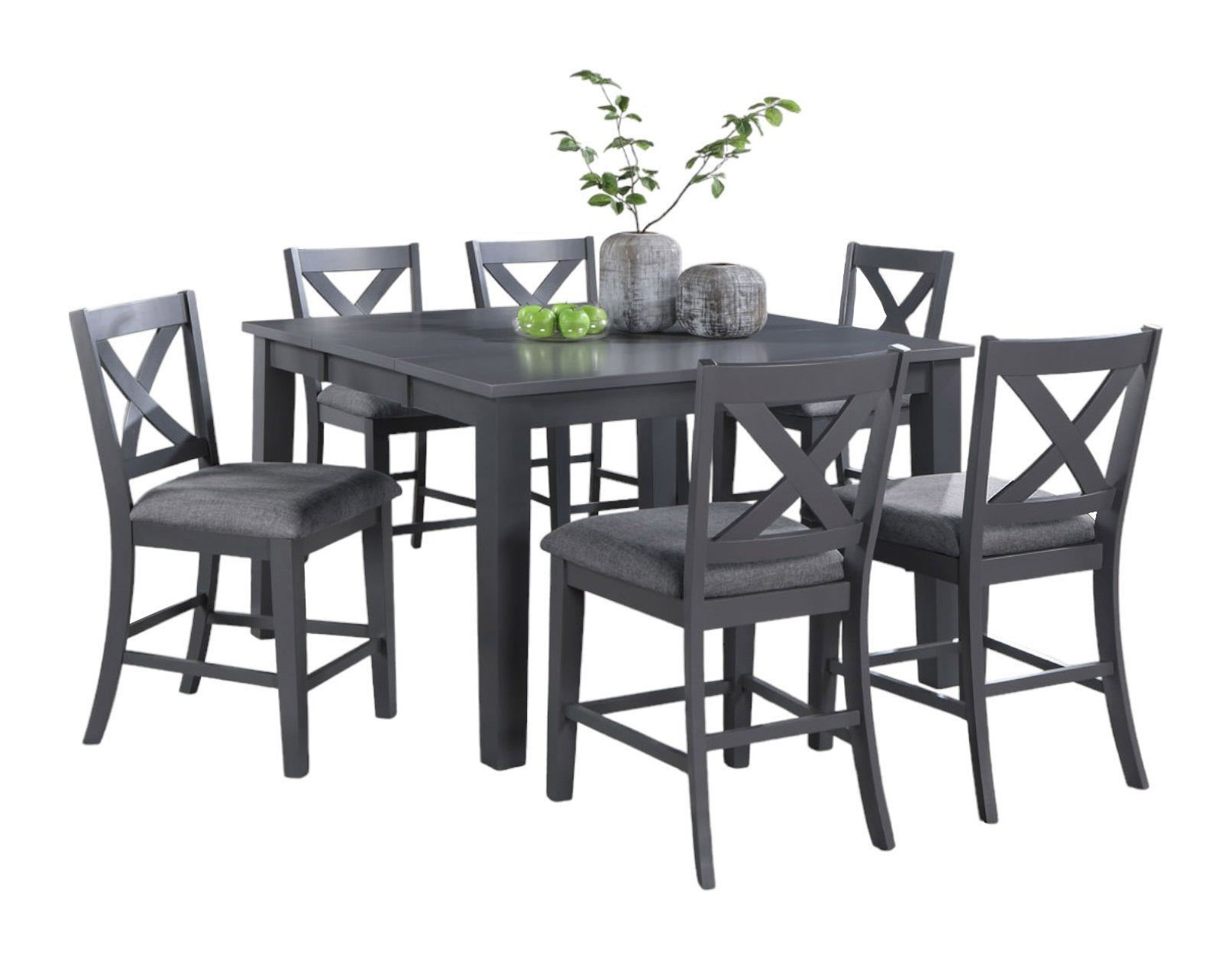 Vilo Home La Jolla Shores Gray 7pc Pub Set
