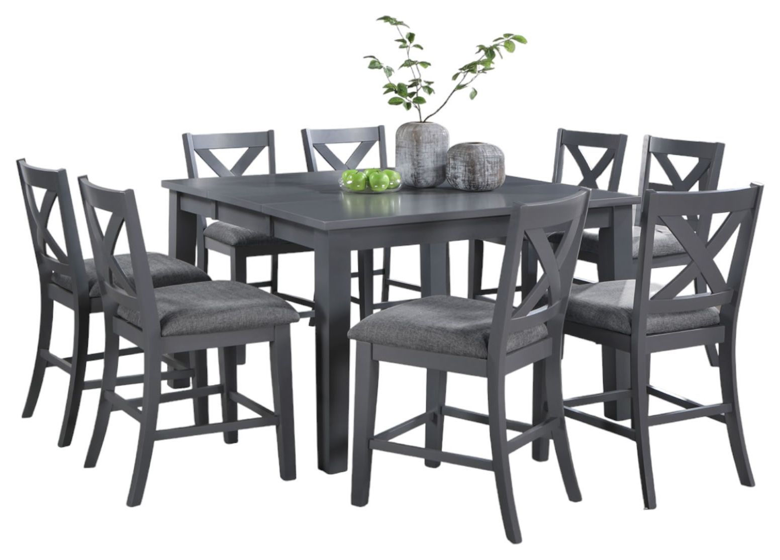 Vilo Home La Jolla Shores Gray 9pc Pub Set