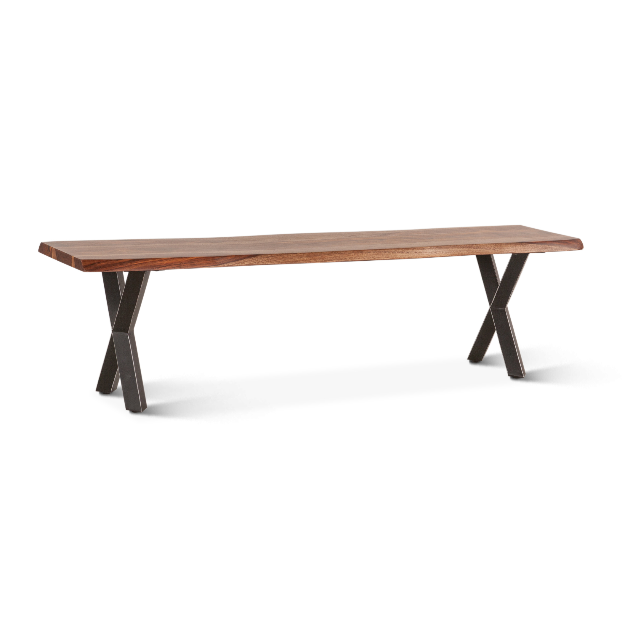 World Interiors Elliston Natural Black Dining Bench