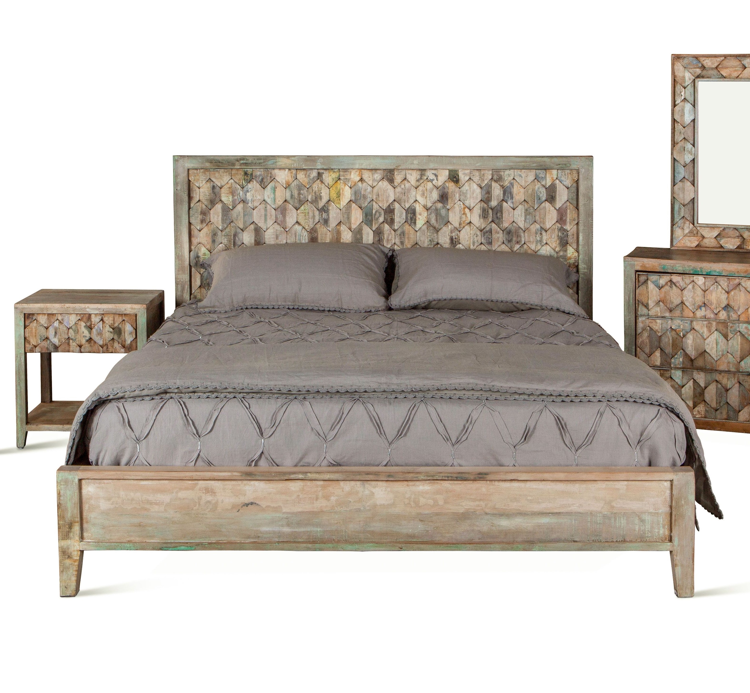 World Interiors Cordoba Teal 2pc Bedroom Set with King Bed