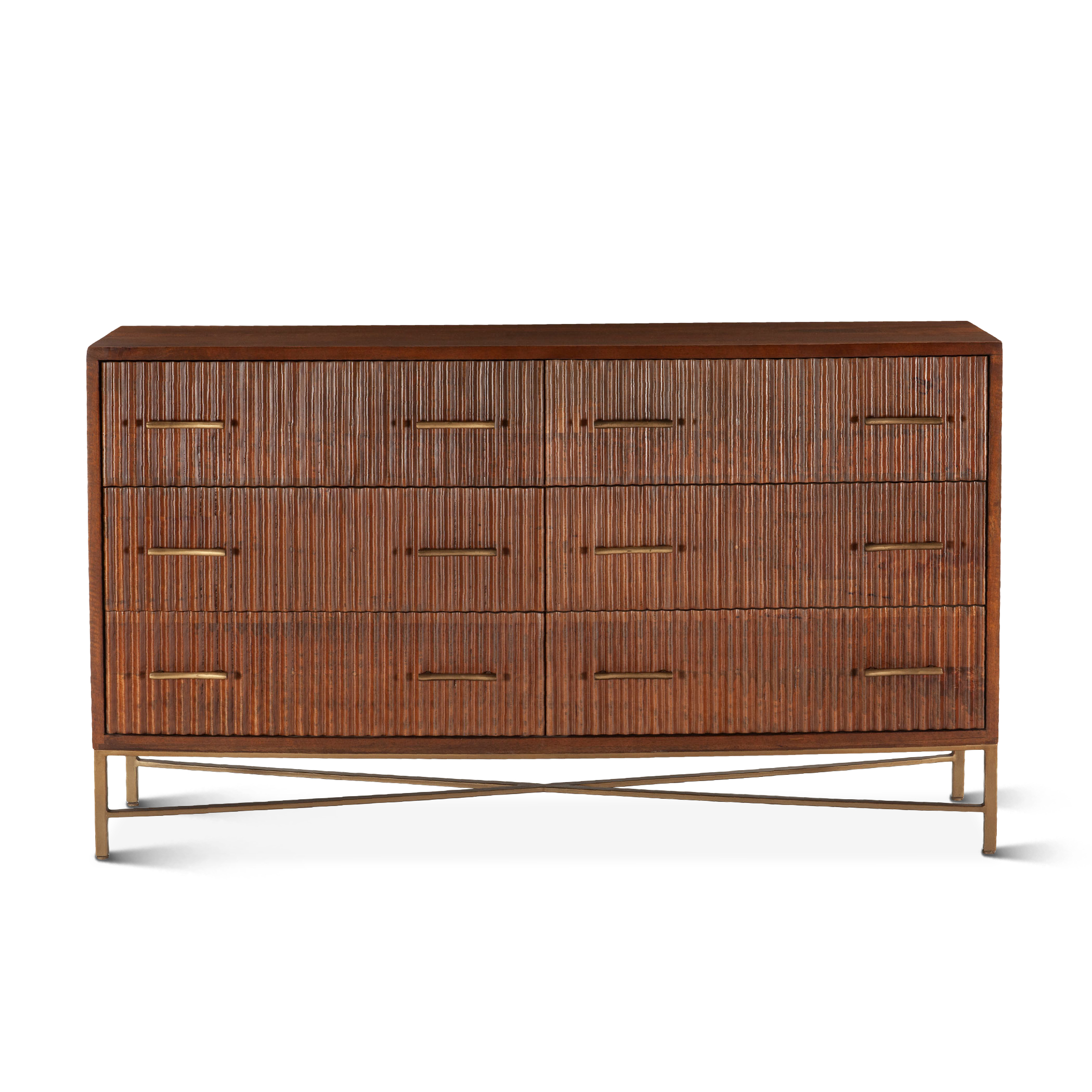 World Interiors Manhattan Brown Gold Dresser