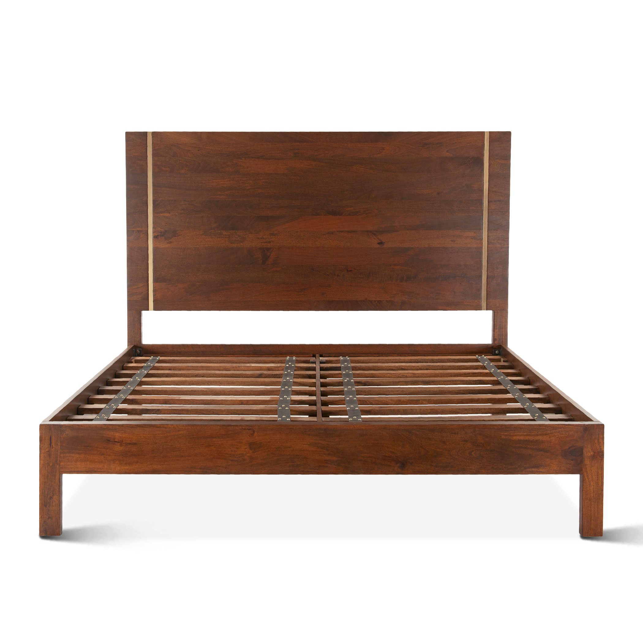 World Interiors Manhattan Brown Gold King Platform Bed