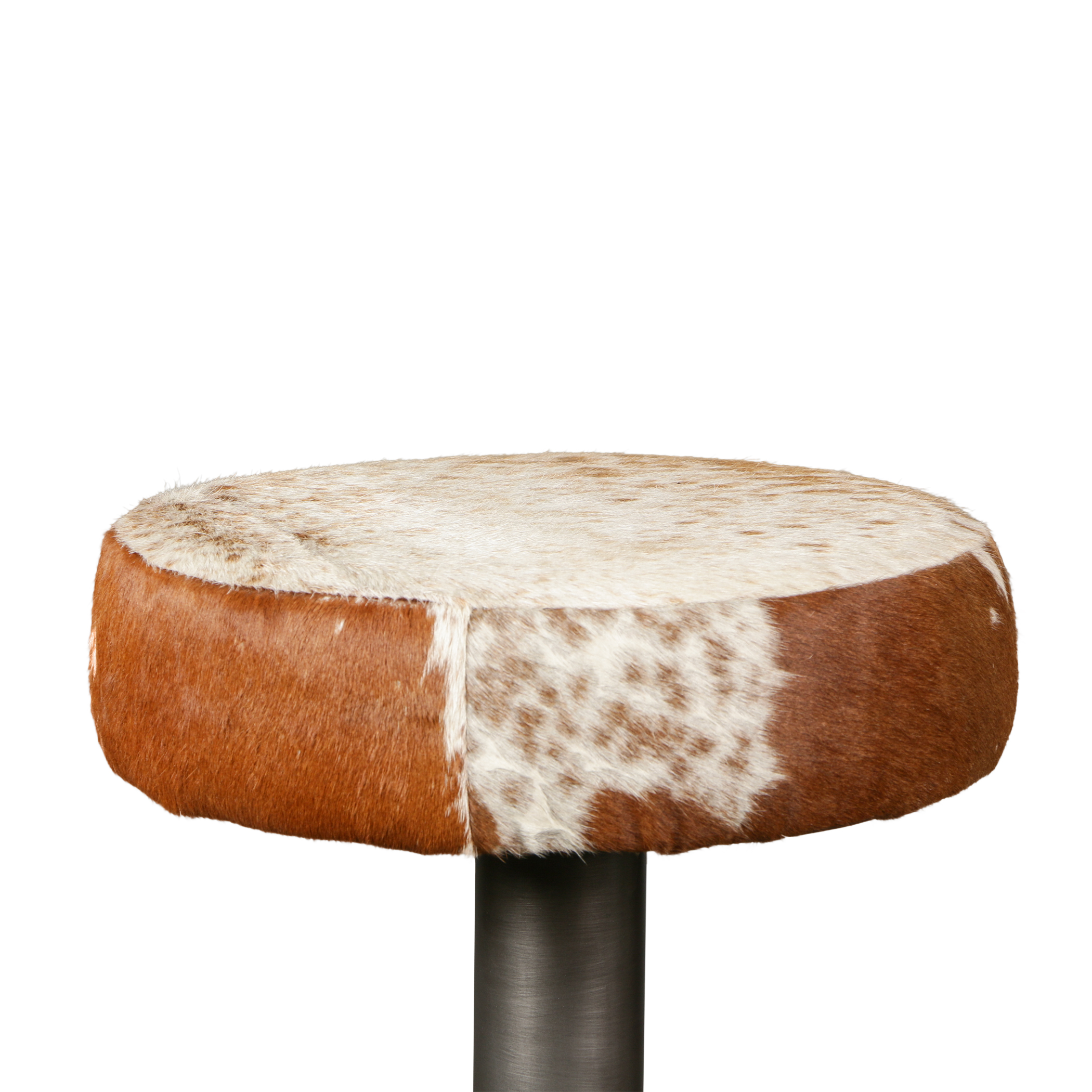 World Interiors Melbourne Cowhide Leather Bar Stool - Thumbnail 3