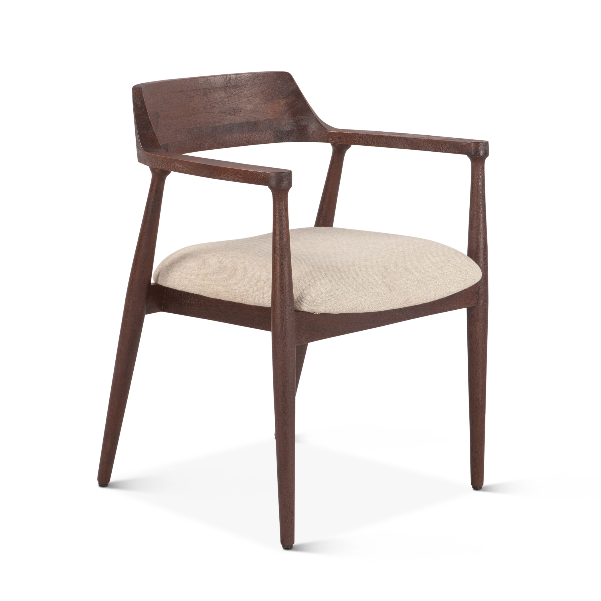 World Interiors Oxford Brown White Upholstered Dining Chair