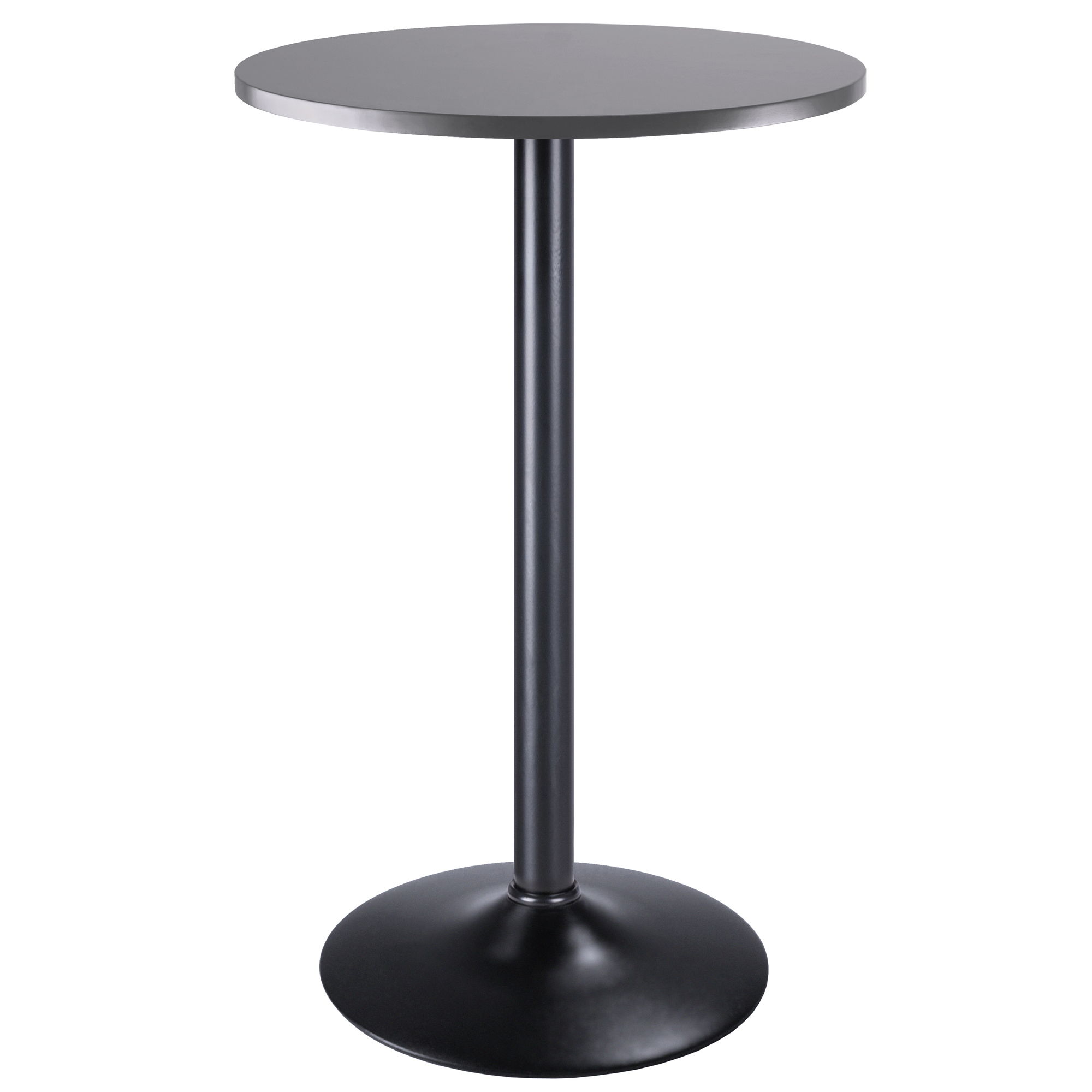 Winsome Tarah Slate Gray Black Pub Table