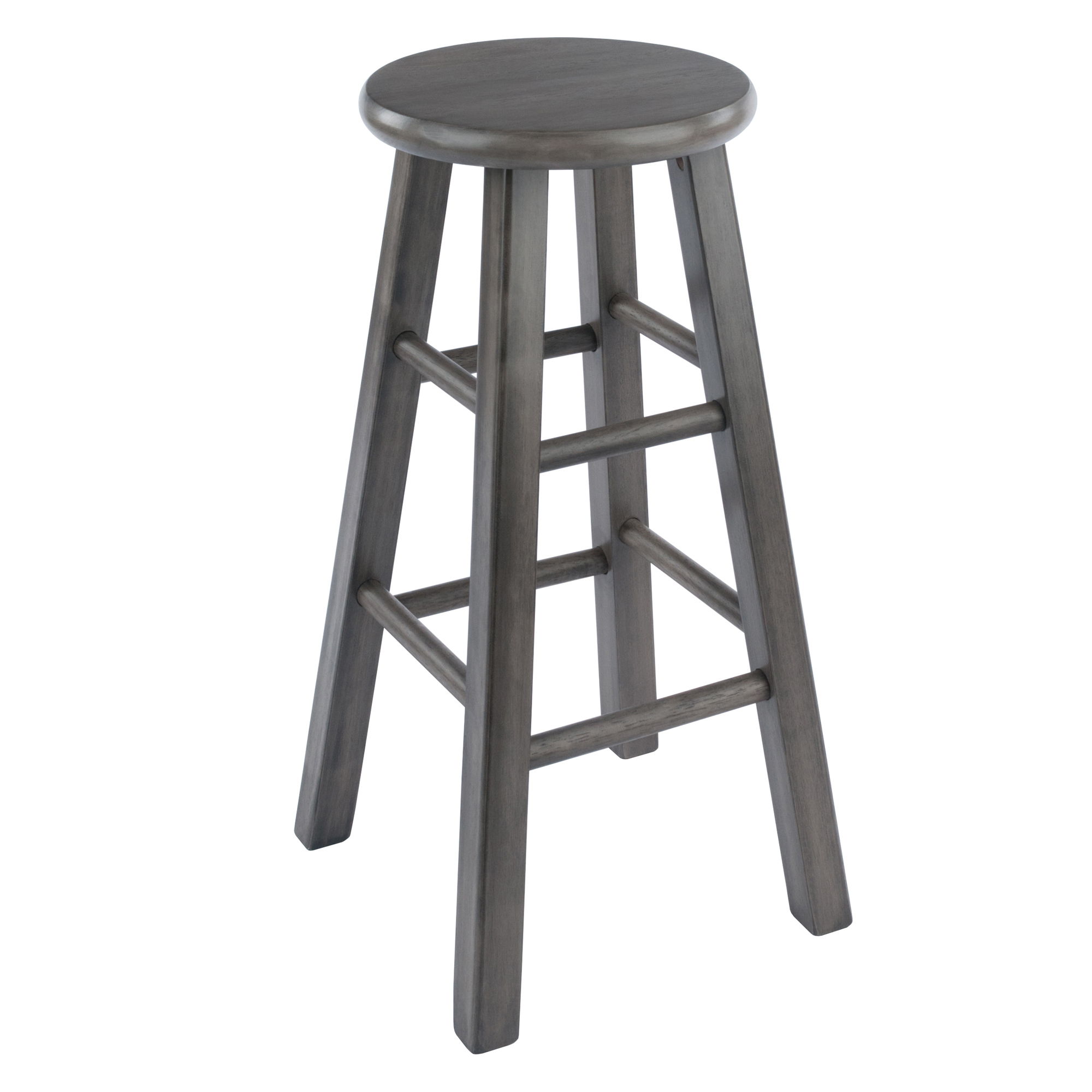 Winsome Ivy Rustic Gray Square Leg Counter Stool