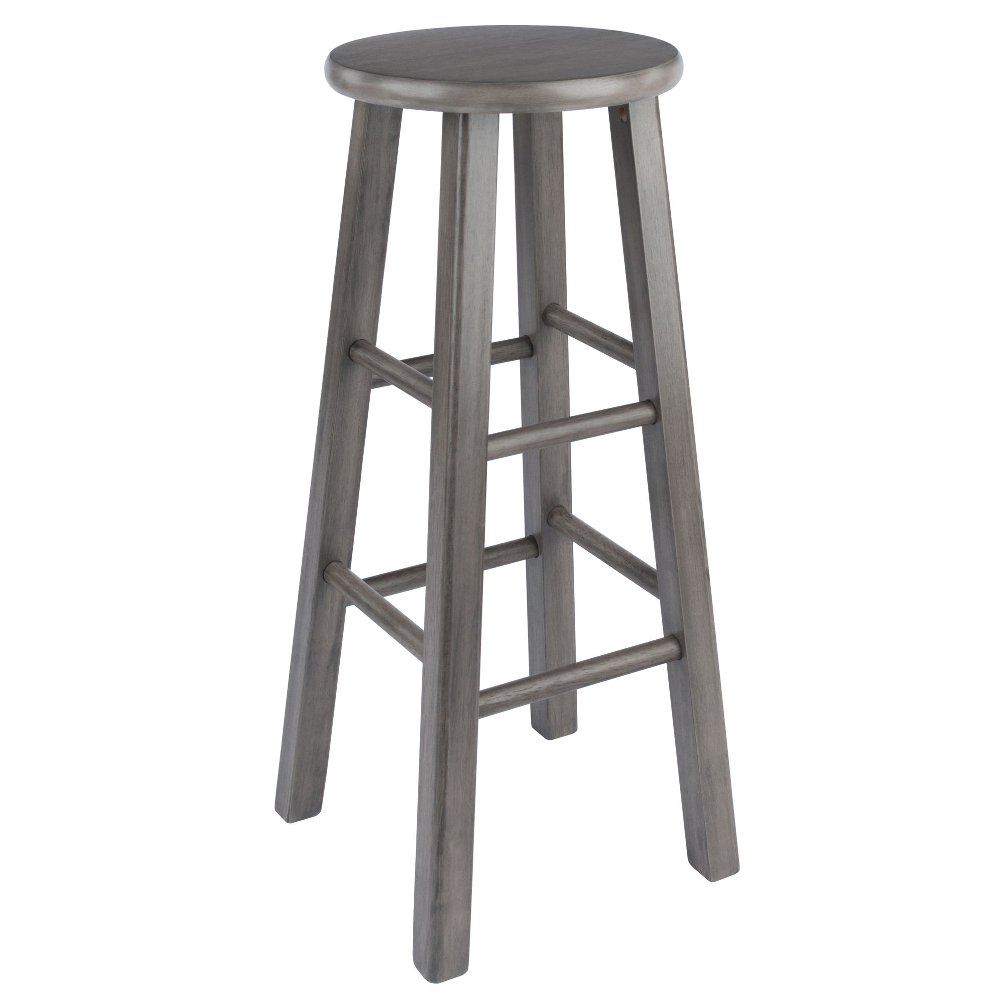 Winsome Ivy Rustic Gray Square Leg Bar Stool