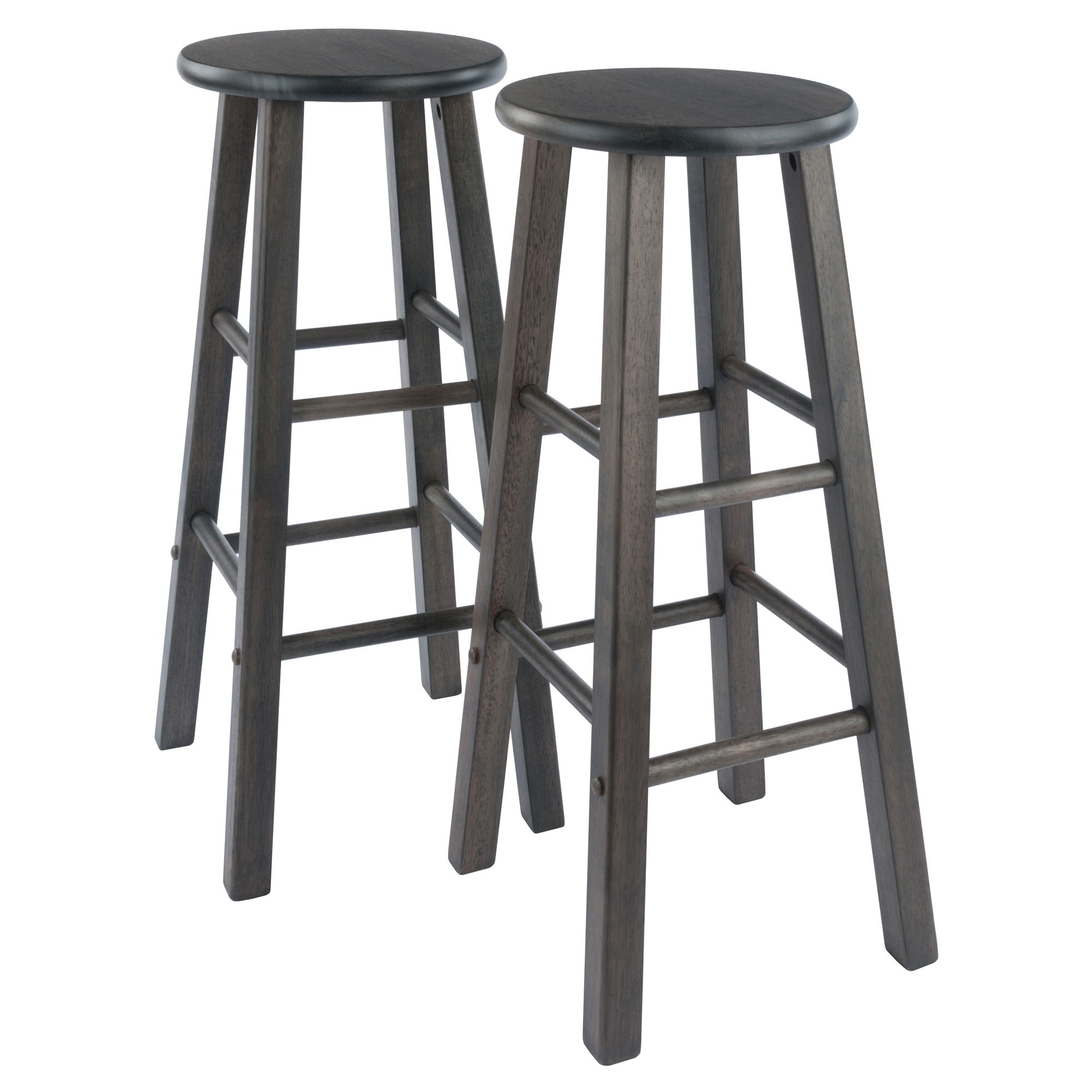 2 Winsome Element Oyster Gray Bar Stools