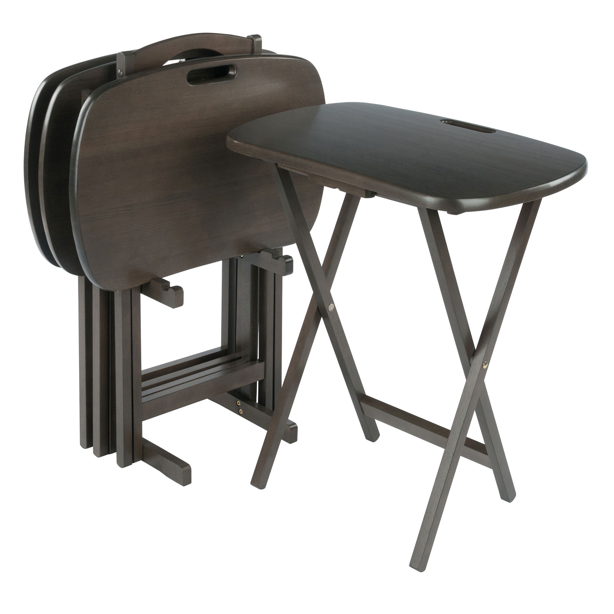 Winsome Lucca Oyster Gray 5pc Snack Table Set