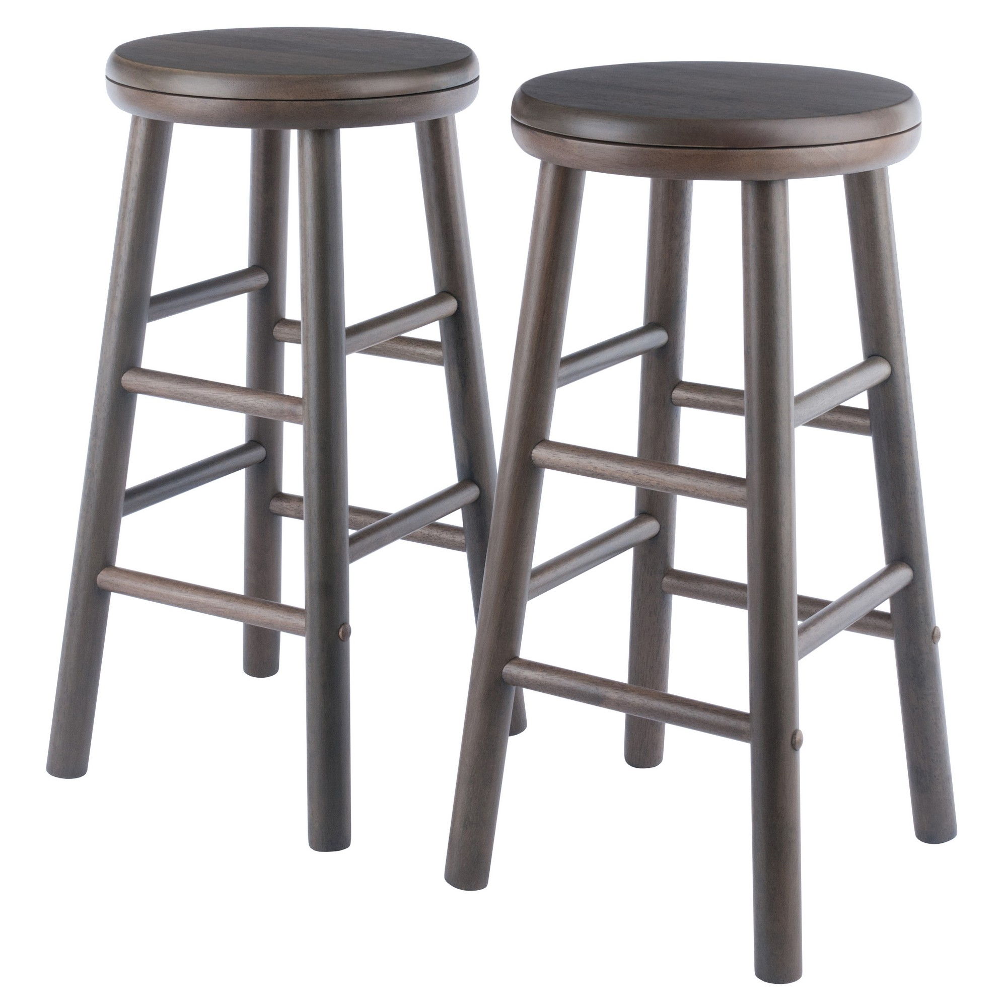2 Winsome Shelby Oyster Gray Counter Height Stools