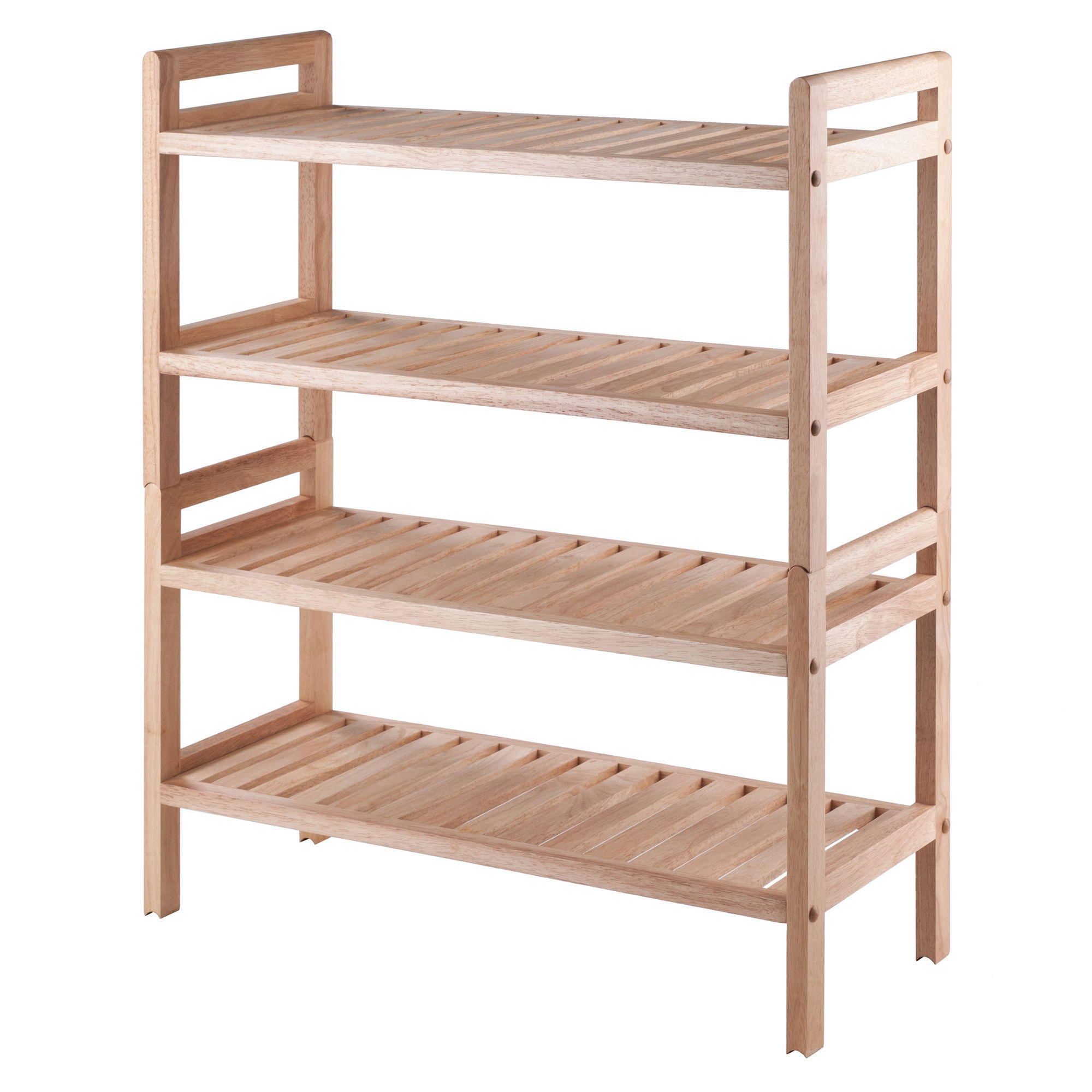 Winsome Mercury Natural 2pc Stackable Shoe Rack Set