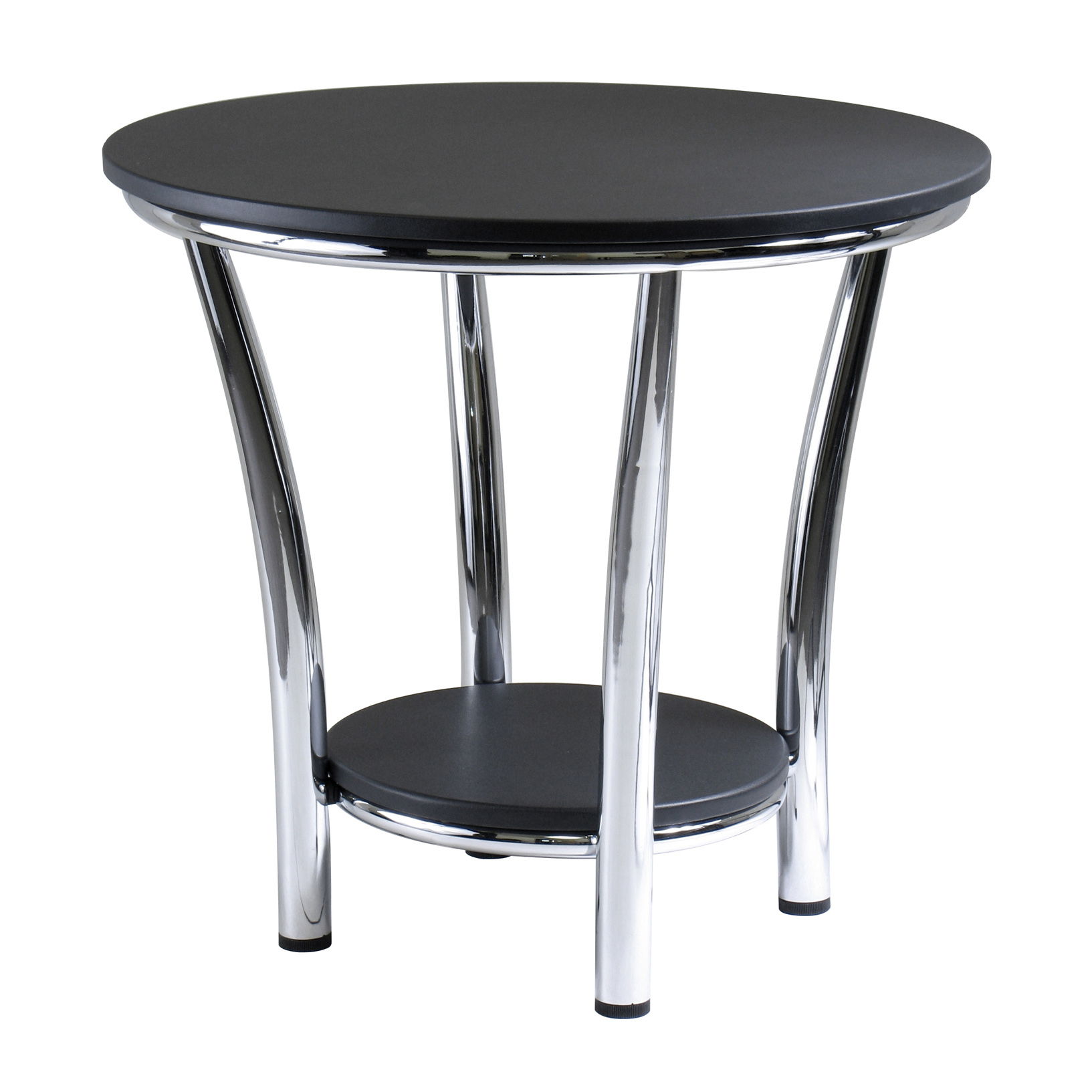 Winsome Maya Black Round End Table