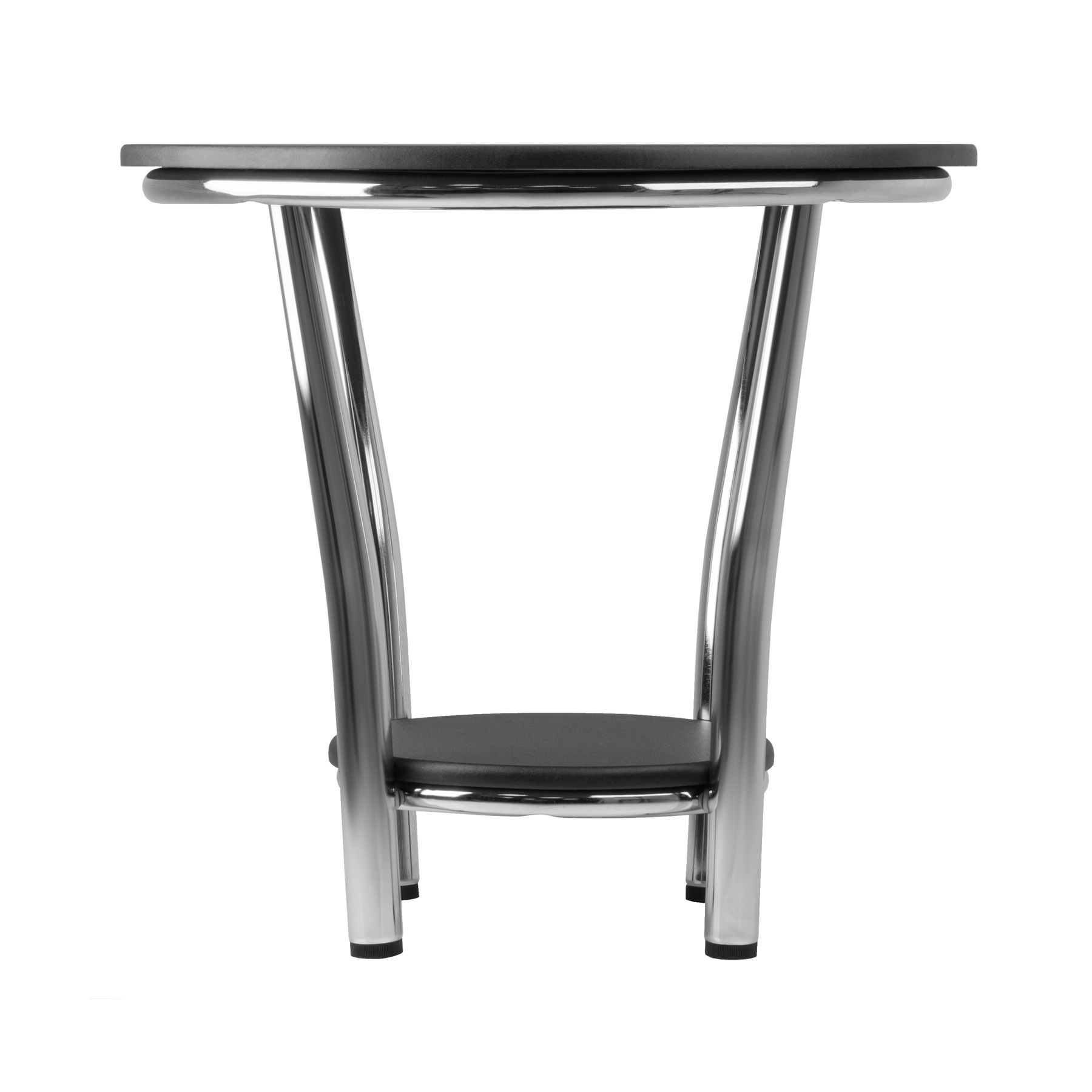 Winsome Maya Black Round End Table
