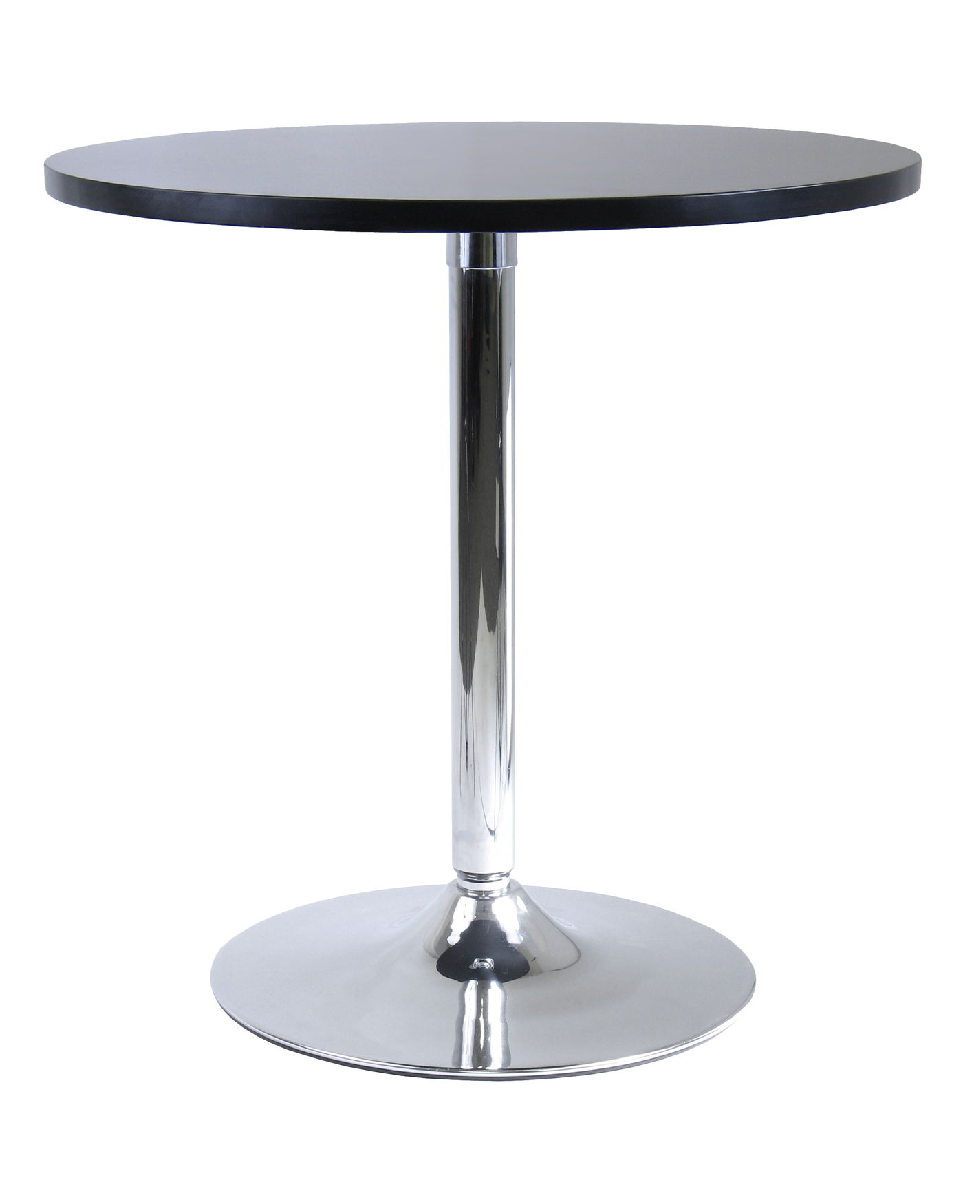 Winsome Spectrum Black Chrome 29 Inch Round Dining Table