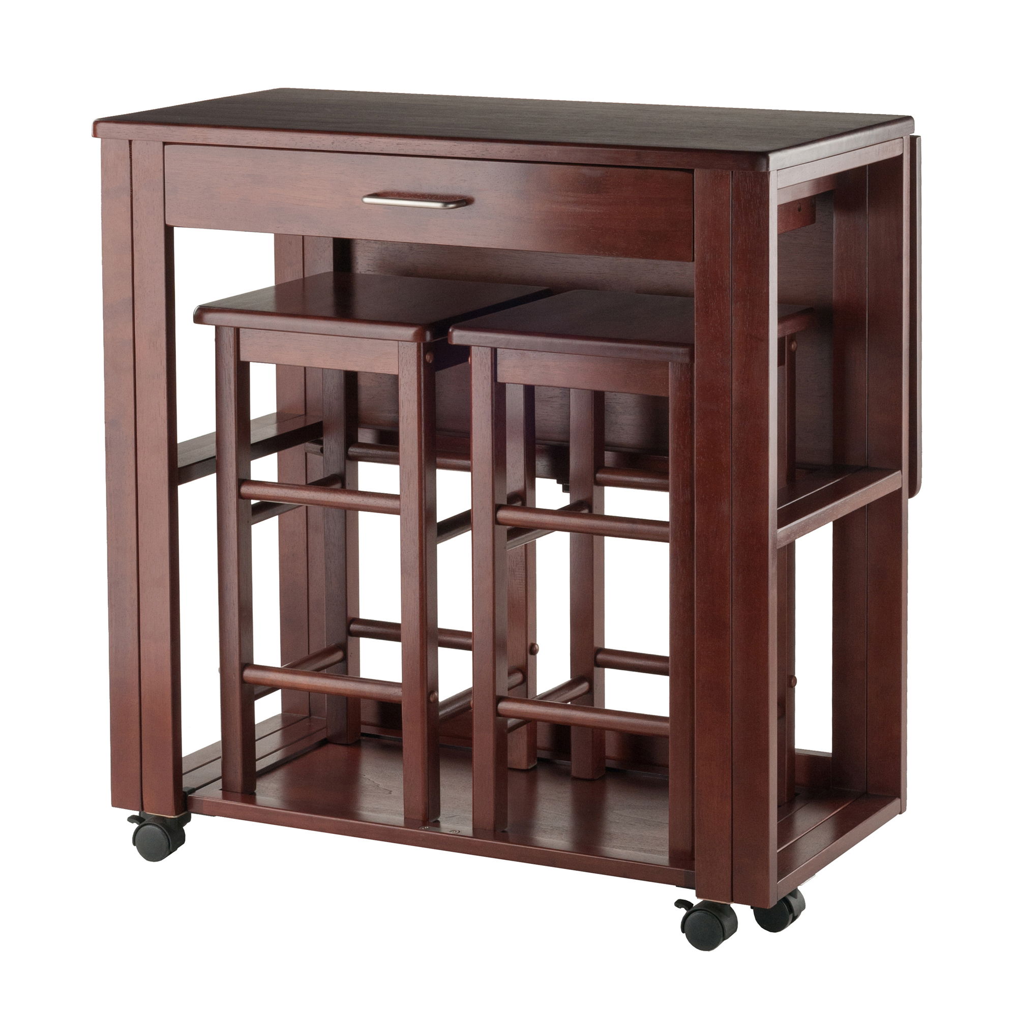 Winsome Fremont Walnut 3pc Space Saver Set