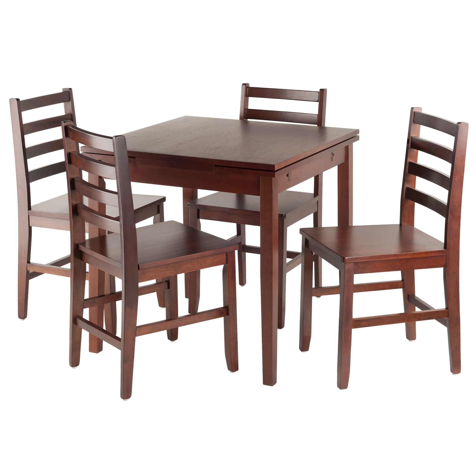 Winsome Pulman Walnut 5pc Dining Room Set