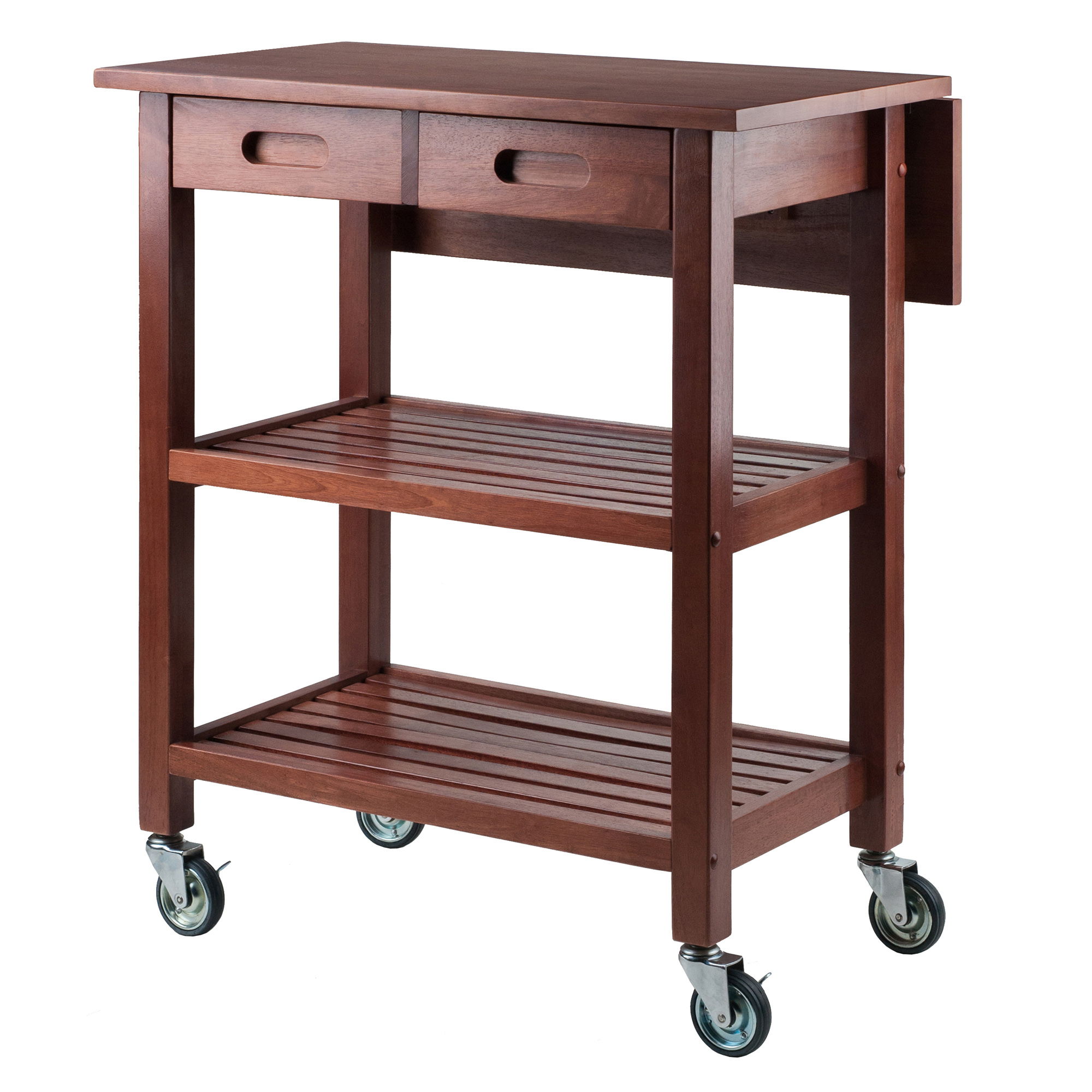 Winsome Jonathan Walnut Kitchen Cart
