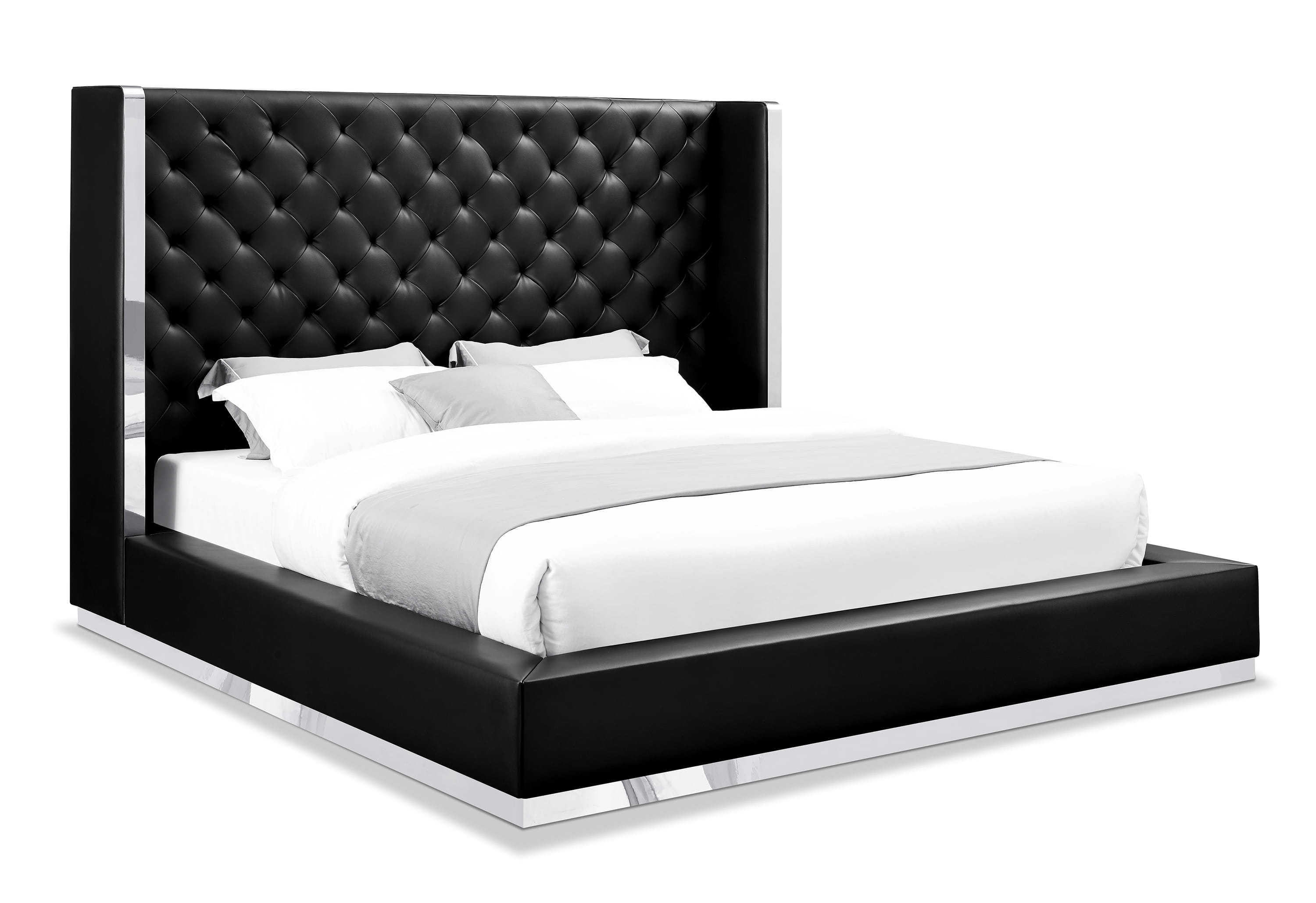 Whiteline Abrazo Black King Bed