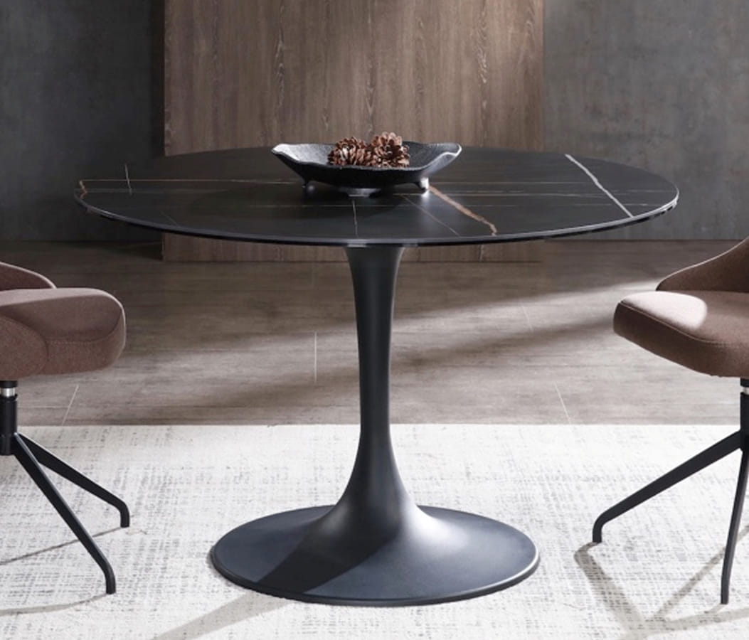 Whiteline Amarosa Black Dining Table