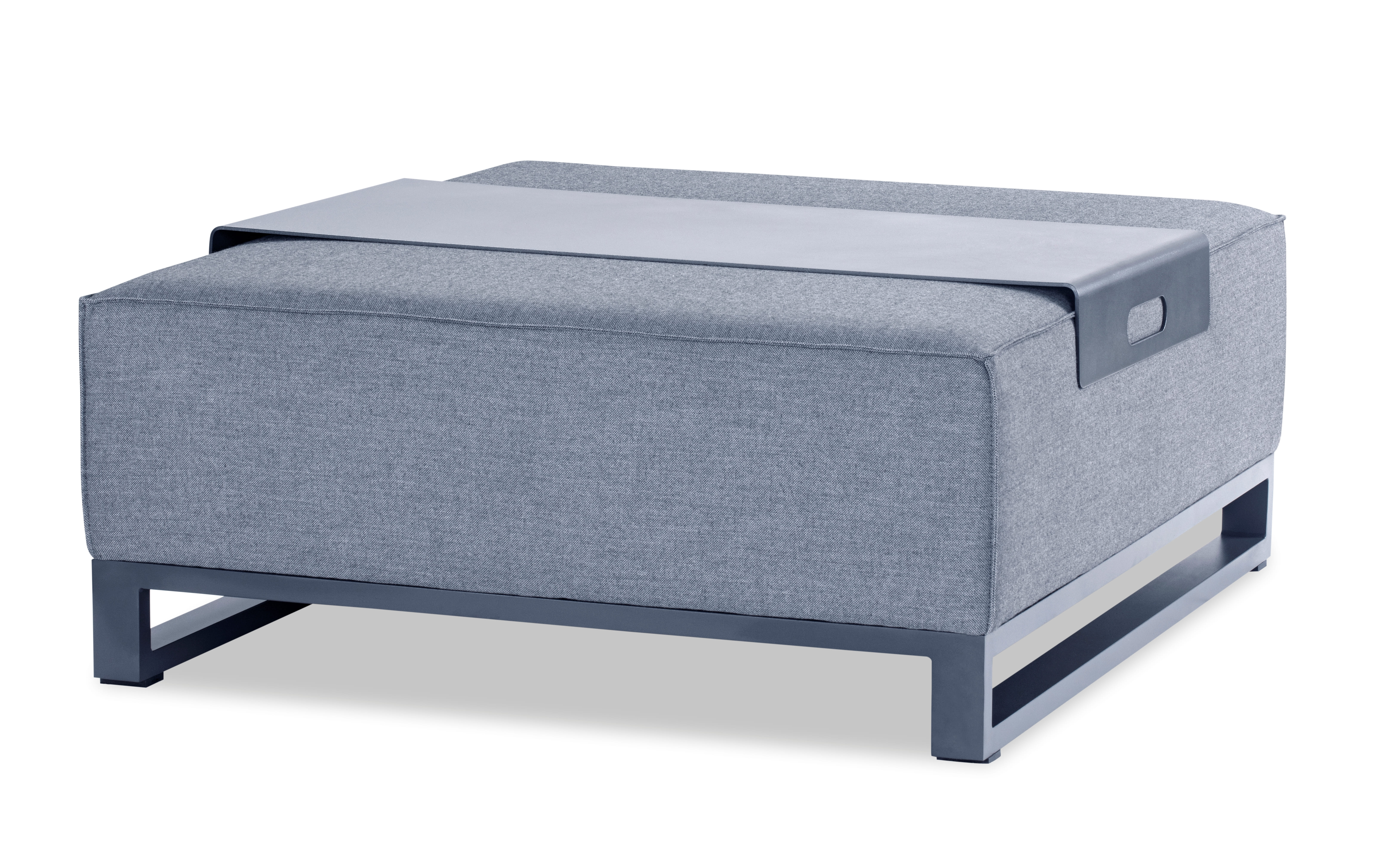 Whiteline Sensation Grey Outdoor Ottoman