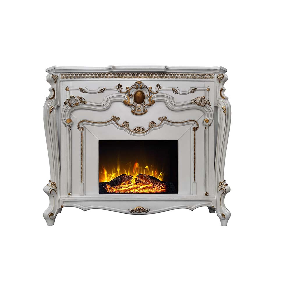 Acme Furniture Picardy Antique Pearl Fireplace