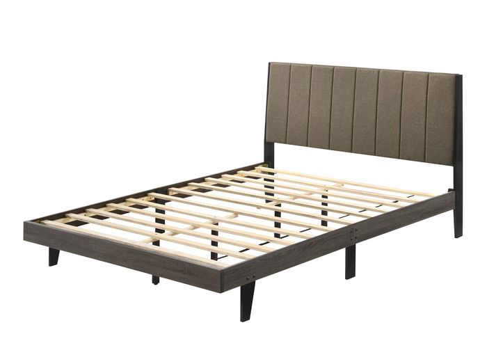 Acme Furniture Valdemar Brown Weathered Gray Queen Bed