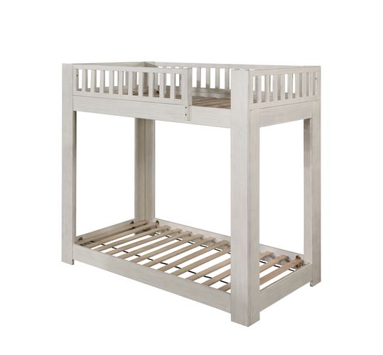 Acme Furniture Cedro Weathered White Twin Over Twin Bunk Bed