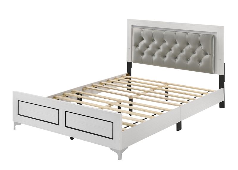 Acme Furniture Casilda Gray White King LED Bed