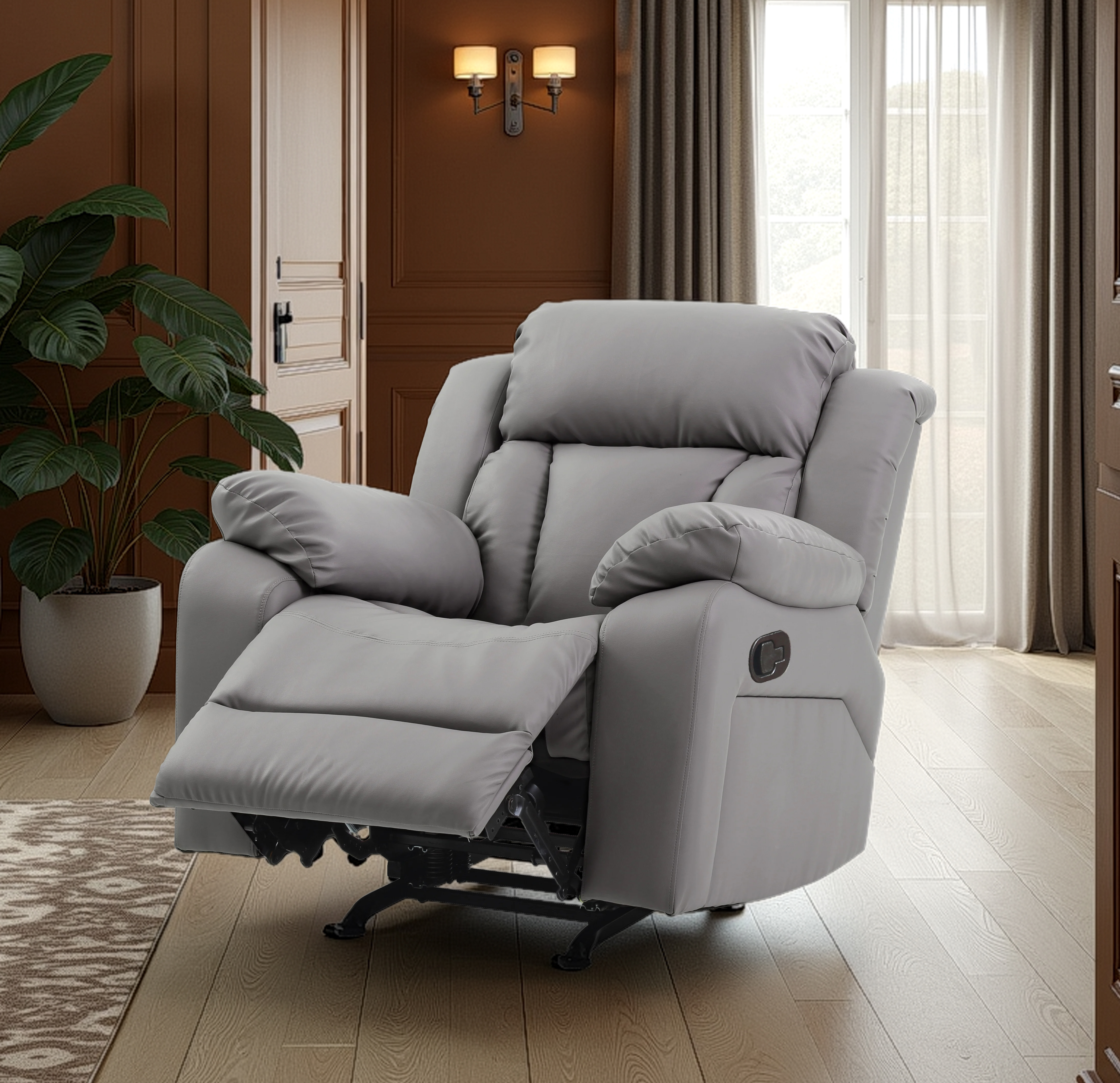 Elite Space Living Novellara Gray Rocker Recliner