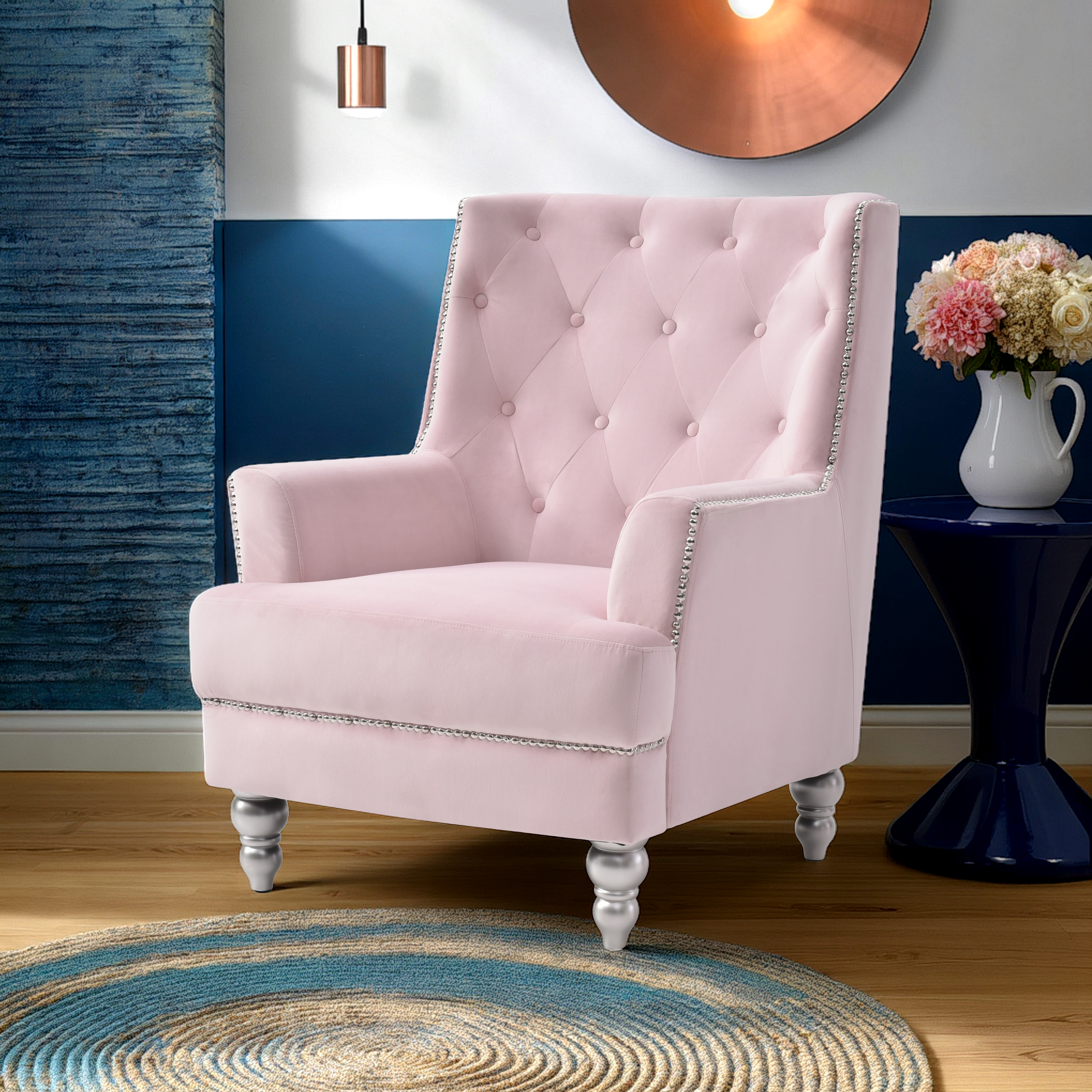 Elite Space Living Pamplona Pink Chair