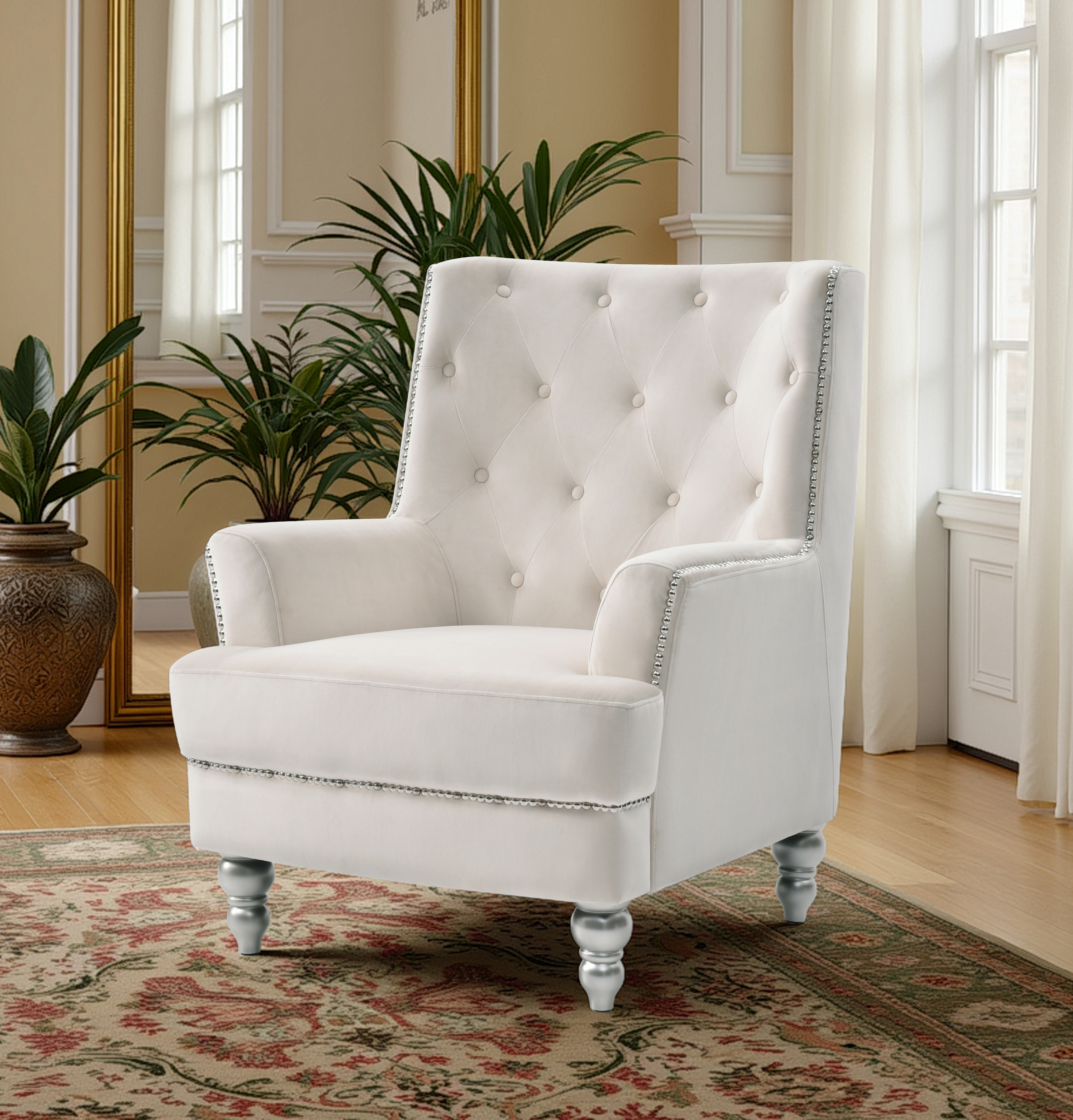 Elite Space Living Pamplona Ivory Chair