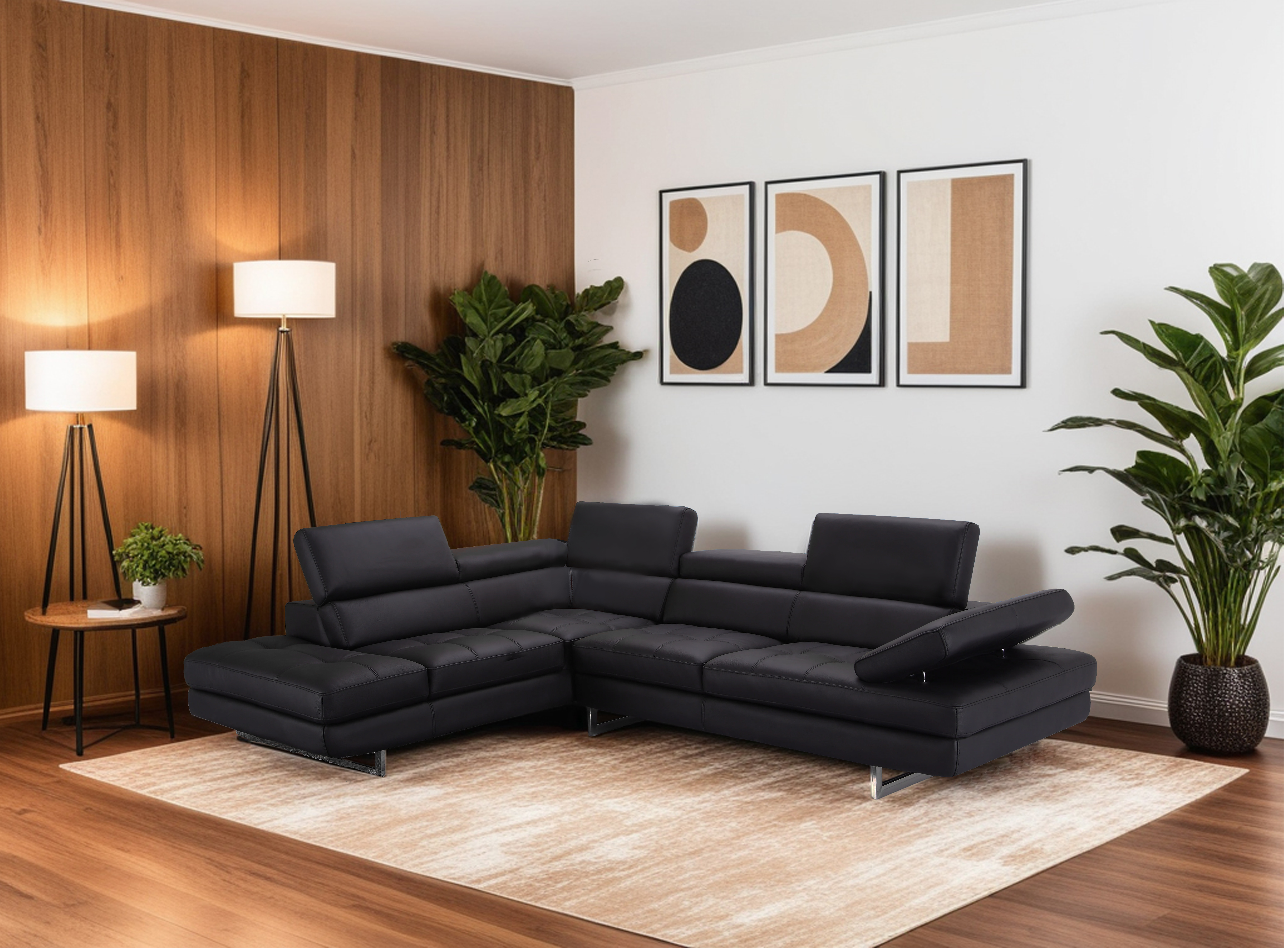 Elite Space Living Antalya Black LAF Sectional