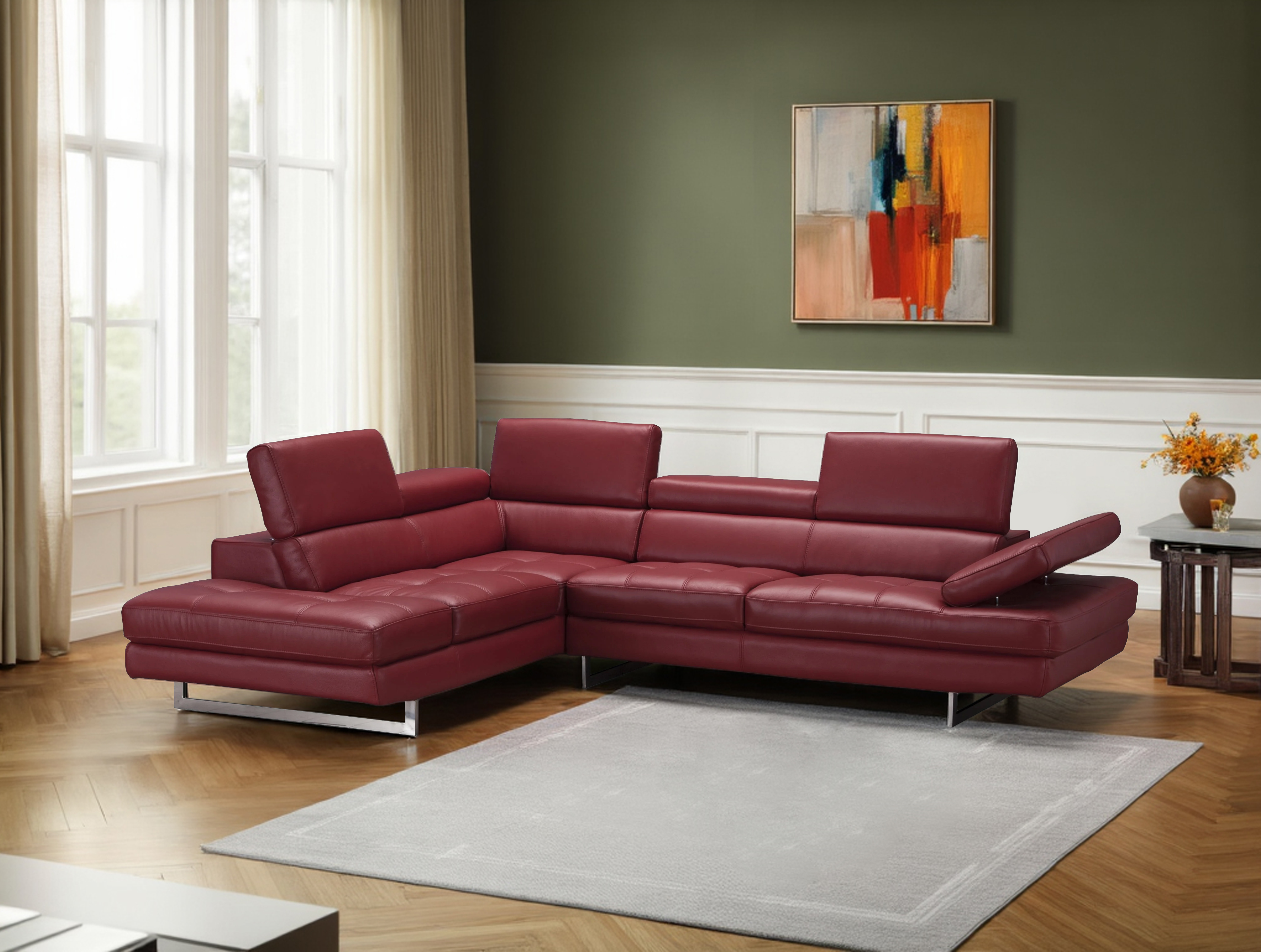 Elite Space Living Antalya Red LAF Sectional