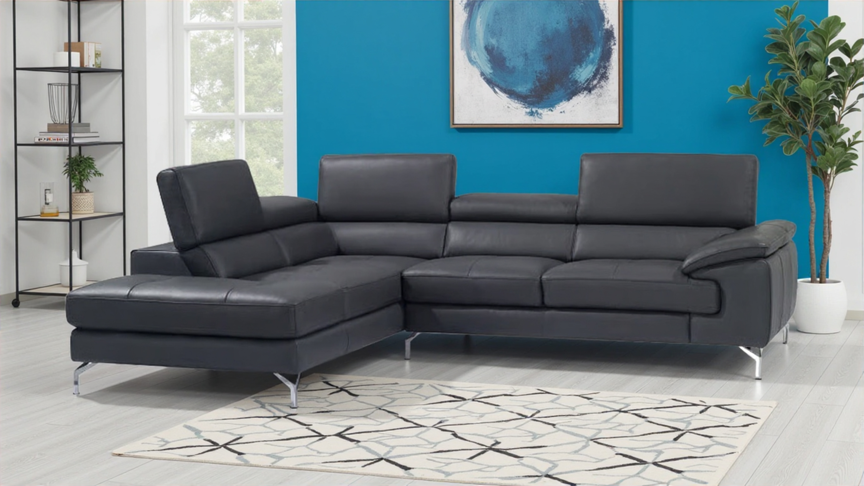 Elite Space Living Newcastle Left Hand Facing Upholstered Sectional