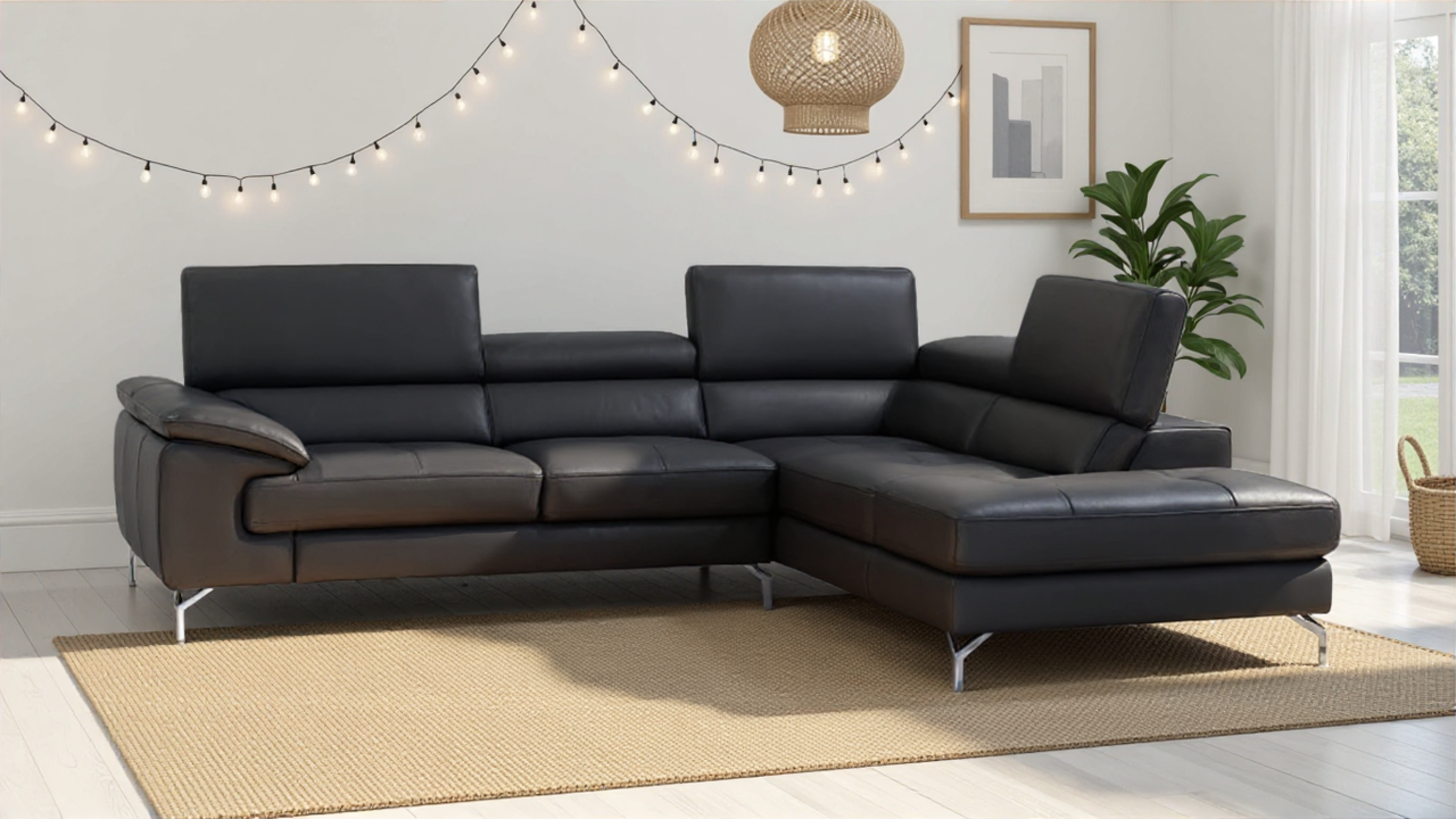Elite Space Living Newcastle Right Hand Facing Upholstered Sectional