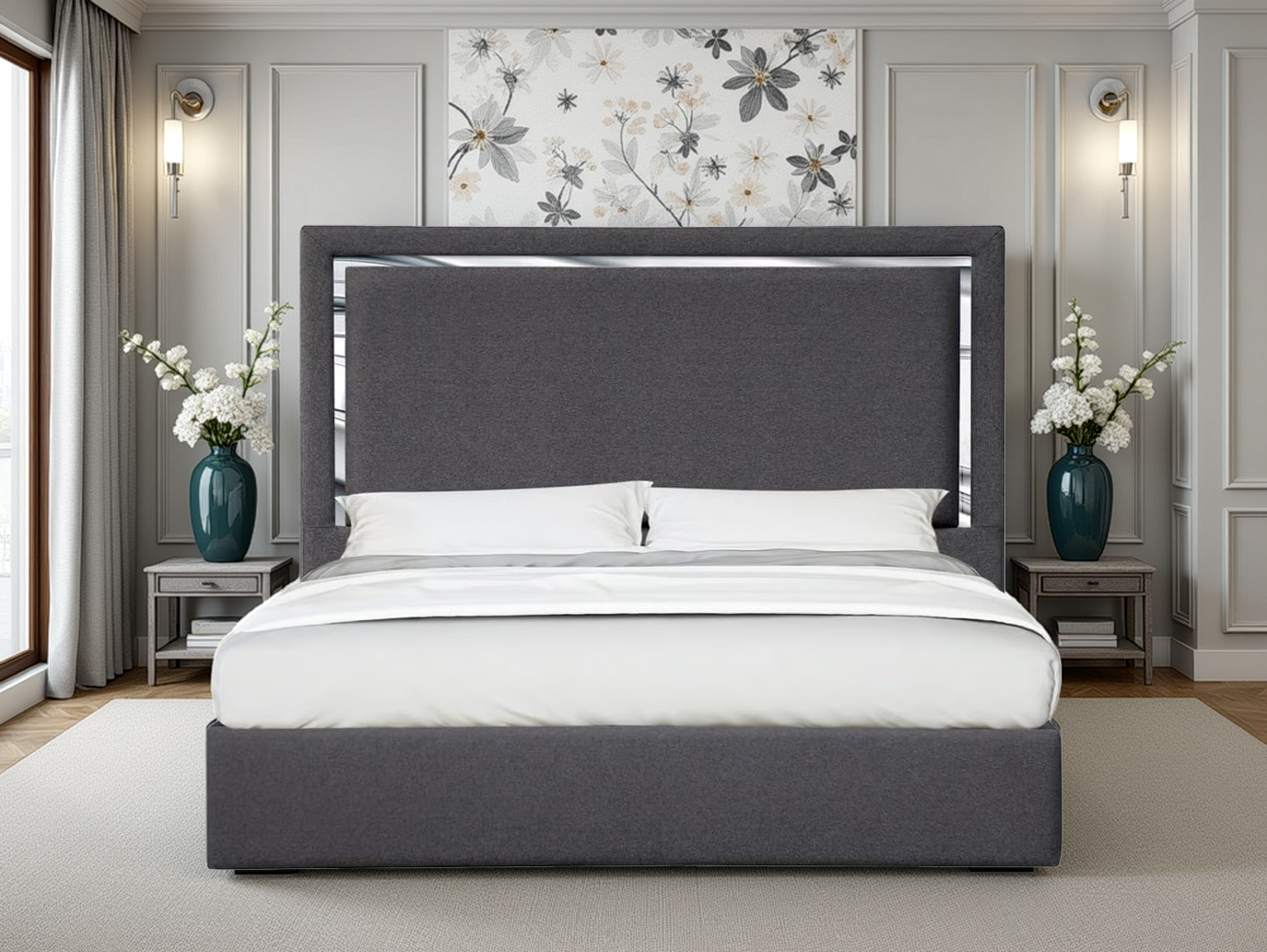 Elite Space Living Cancun Charcoal King Bed