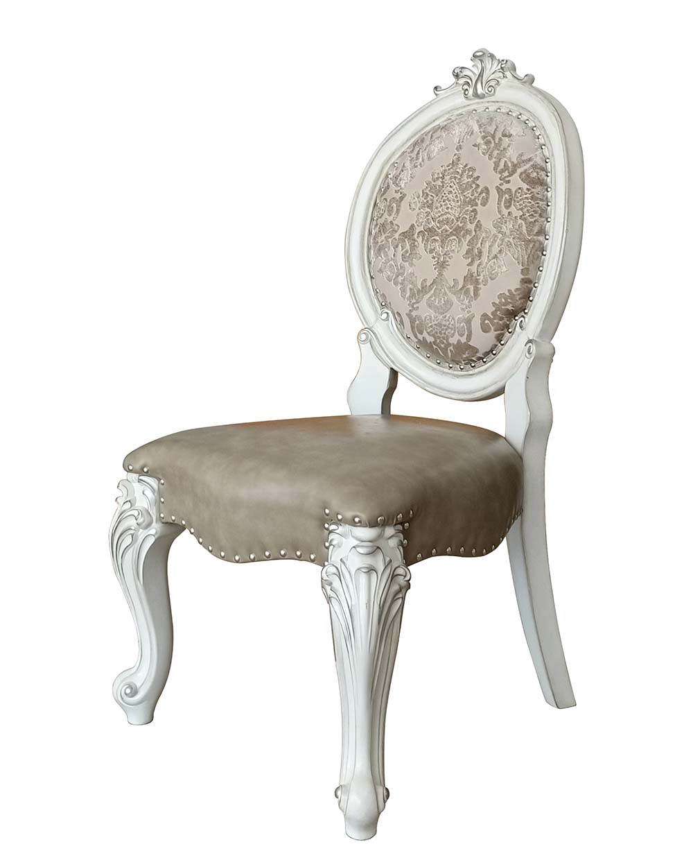 2 Acme Furniture Versailles Bone White Side Chairs