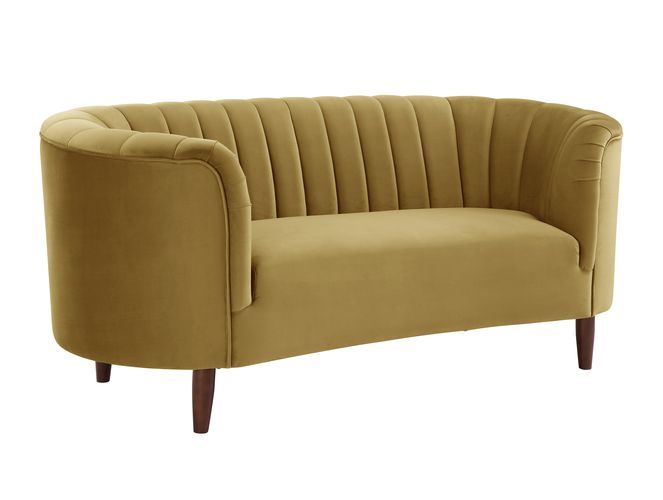 Acme Furniture Millephri Olive Yellow Loveseat